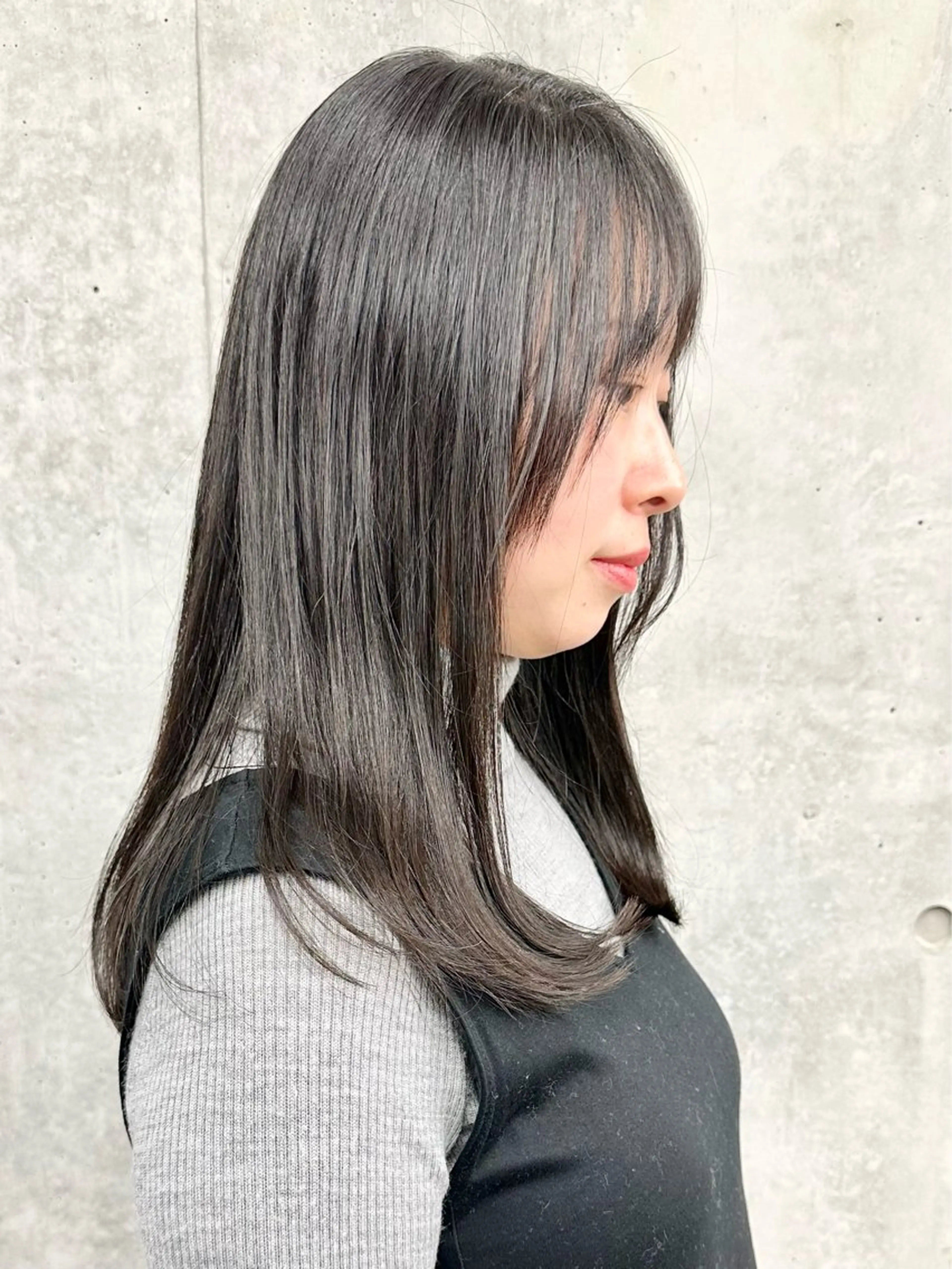 セミロング カット ヘッドスパ 小顔ボブ/お悩み解決 /ボブパーマ/とういのヘアスタイル