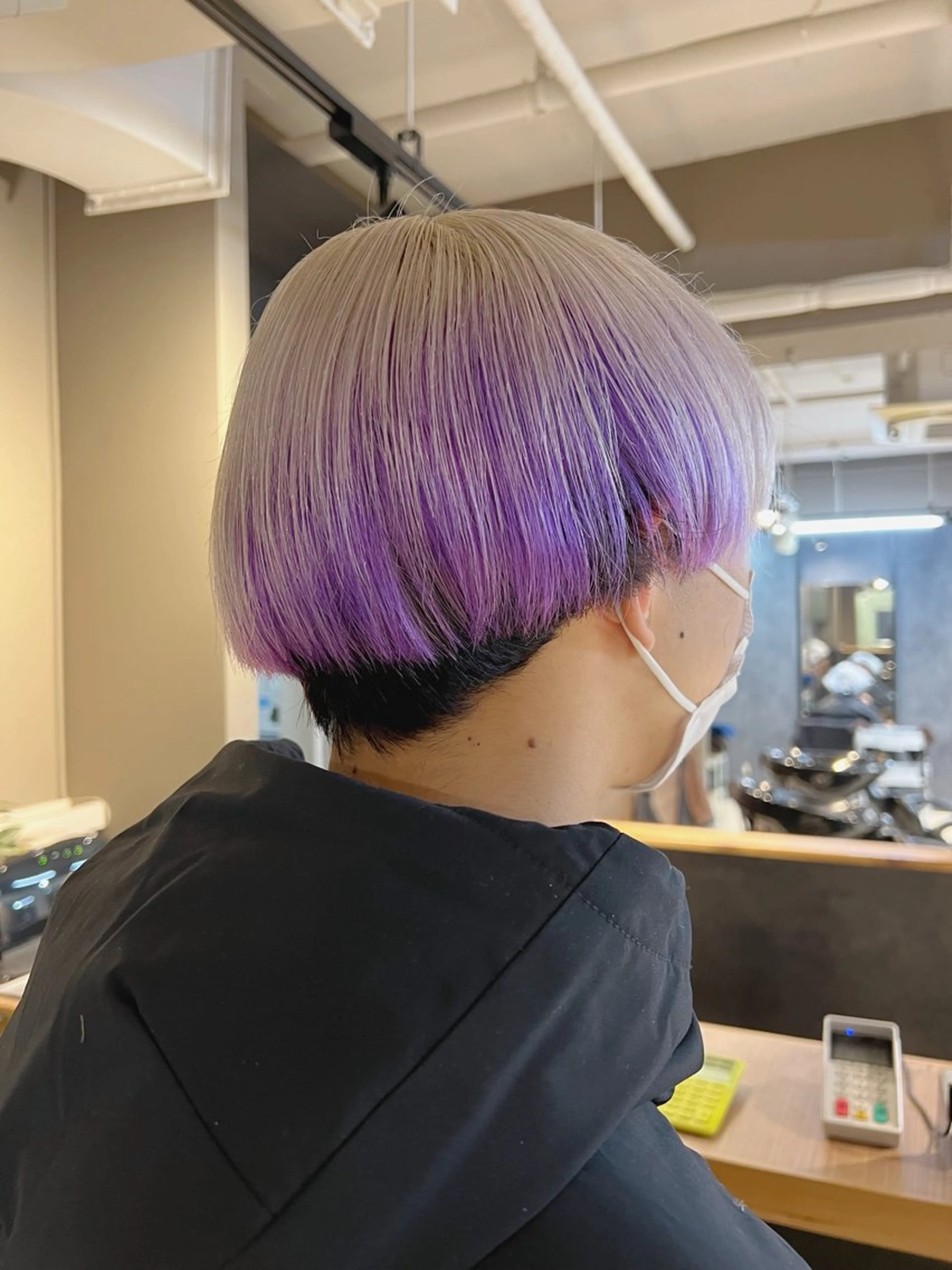 ショート カラー バイオレットカラー daiki 原宿のヘアスタイル