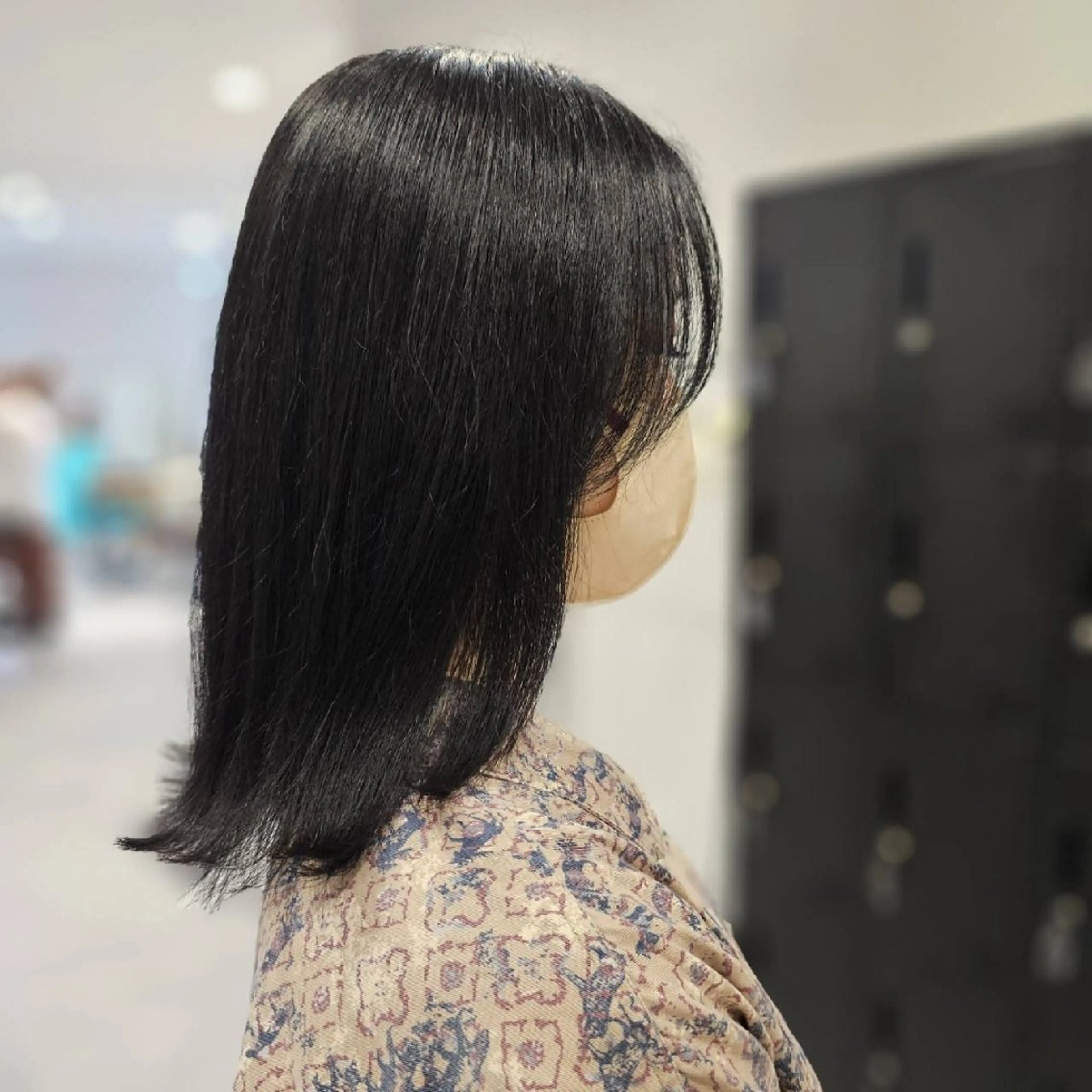 セミロング カラー 黒髪 オルチャンヘア O.hair designers所属・シールエクステ🎀 ホシノ🕒ユウカのヘアスタイル