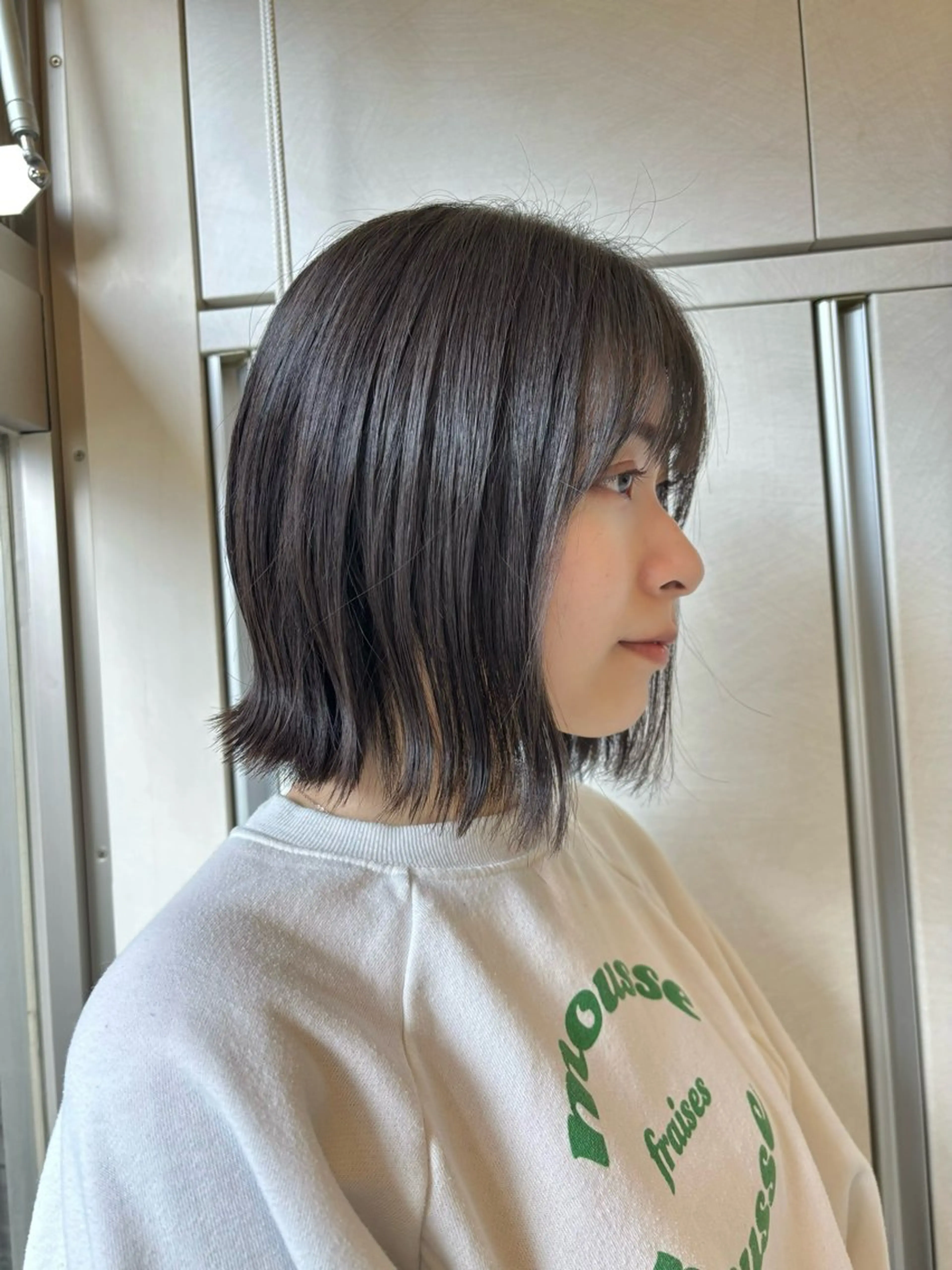 ショート ボブ 顔周りカット 小顔カット カット レイヤーカット/ボブ /nene🍥⋆*のヘアスタイル