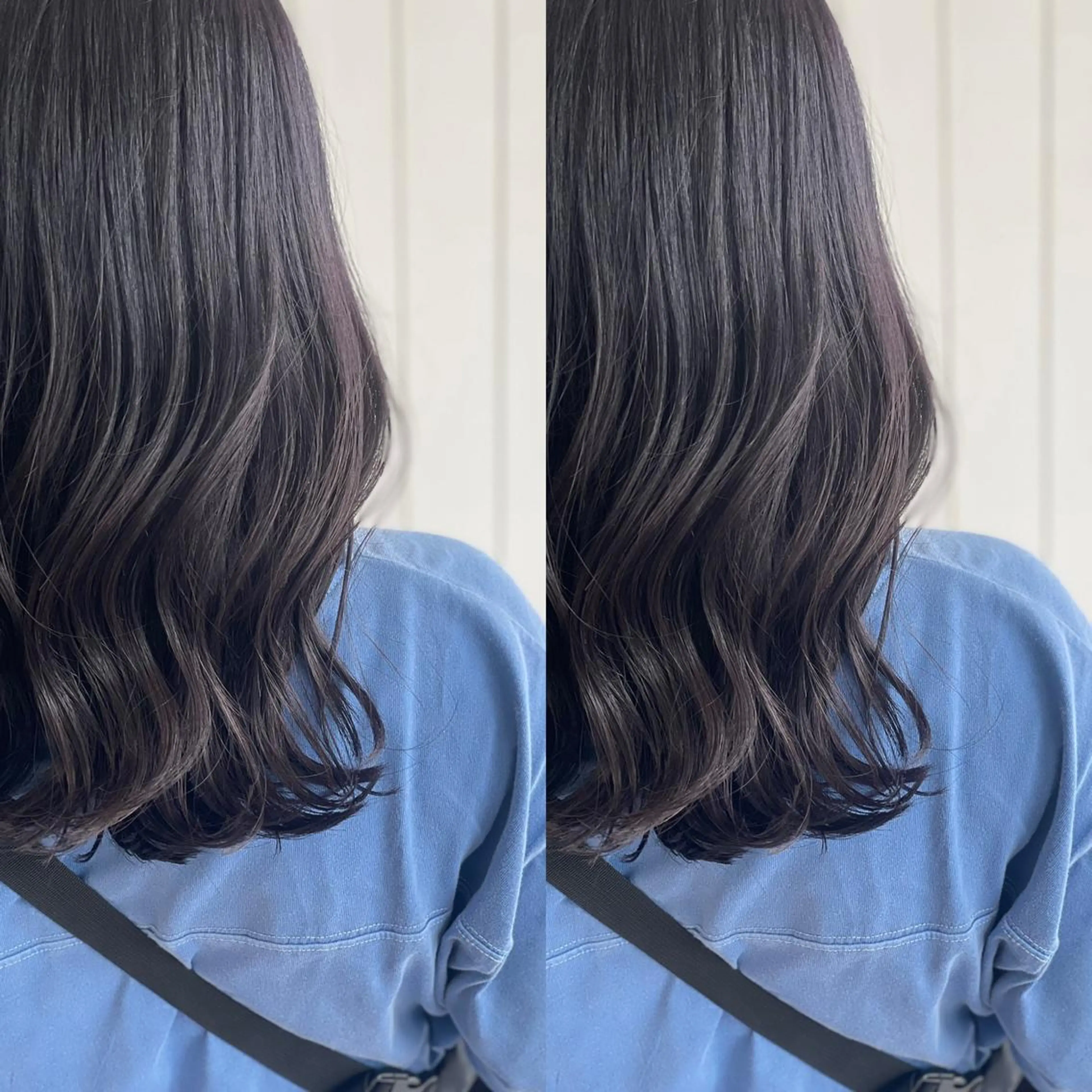 ロング カラー 黒髪 ラベンダーカラー Snaly カラー特化ページのヘアスタイル