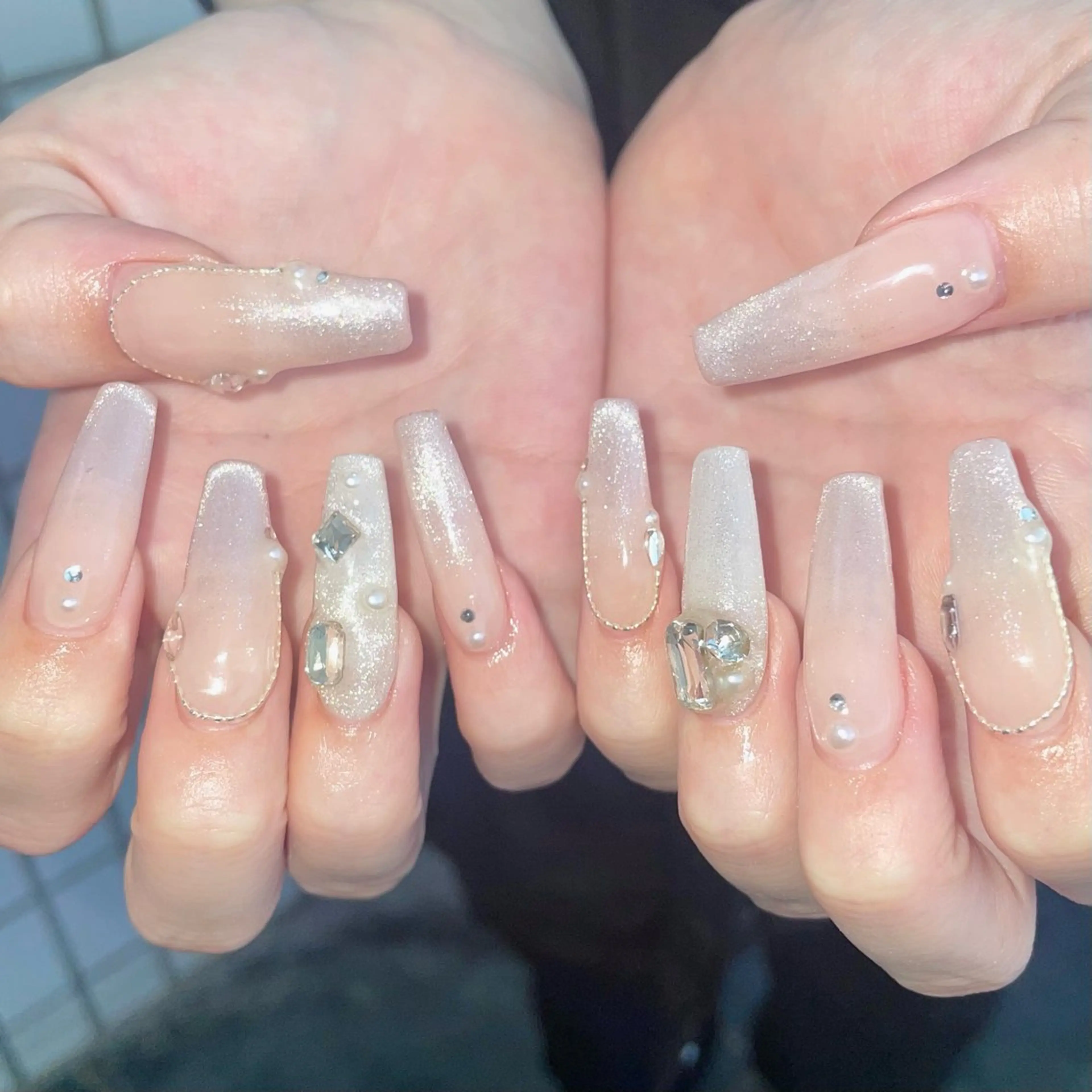 ネイル ジェルネイル マグネットネイル ハンドネイル Nail ヌシん家 AKANEのネイルデザイン
