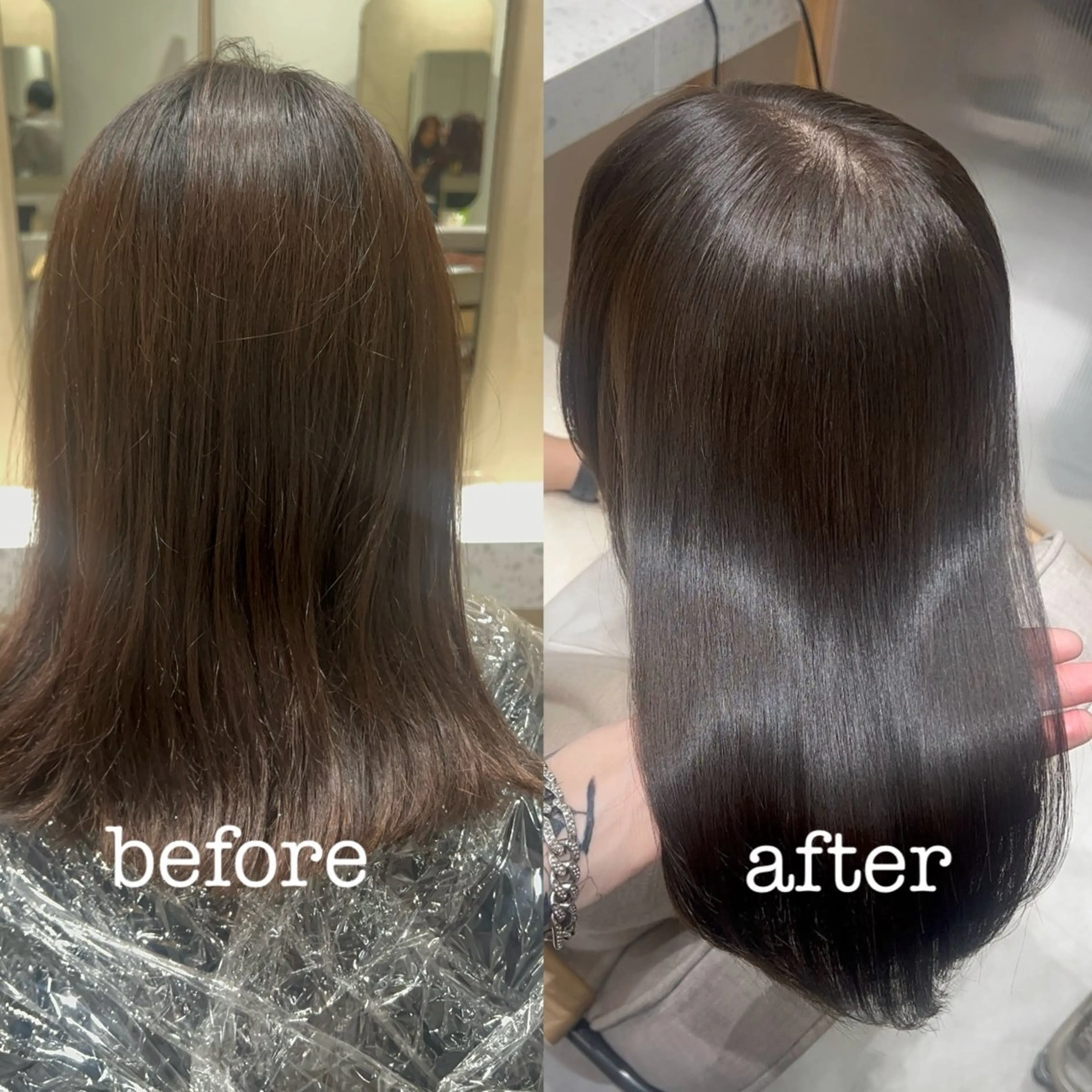 ミディアム アッシュ アッシュグレー アッシュグレージュ ケアカラー 髪質改善 ヘアカラー トリートメント 💎髪質改善/艶髪 💎mizuki💎のヘアスタイル