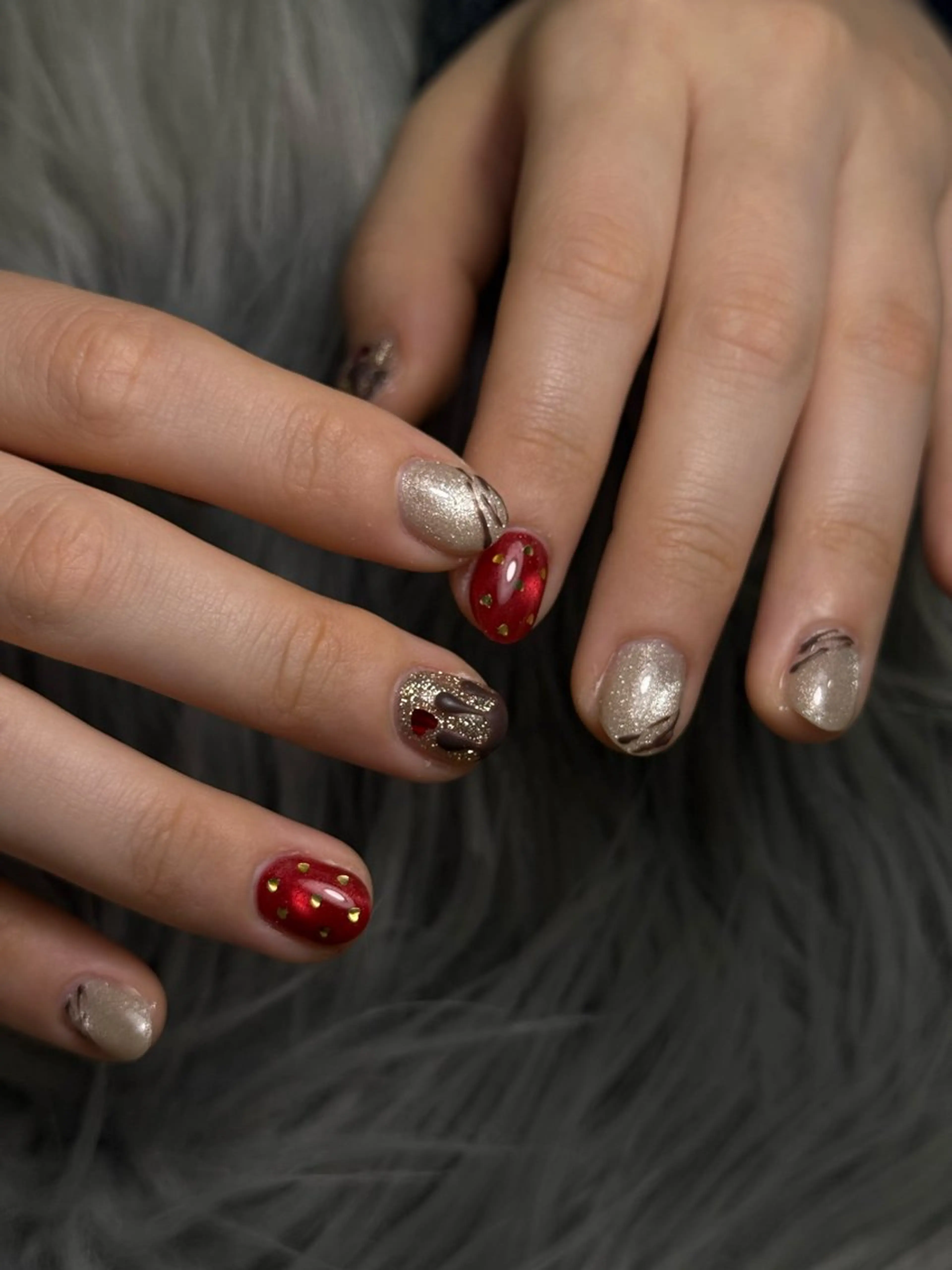 ネイル アートネイル バレンタイン ハンドネイル Nail salon h所属・nail salon h🎀小夏のネイルデザイン