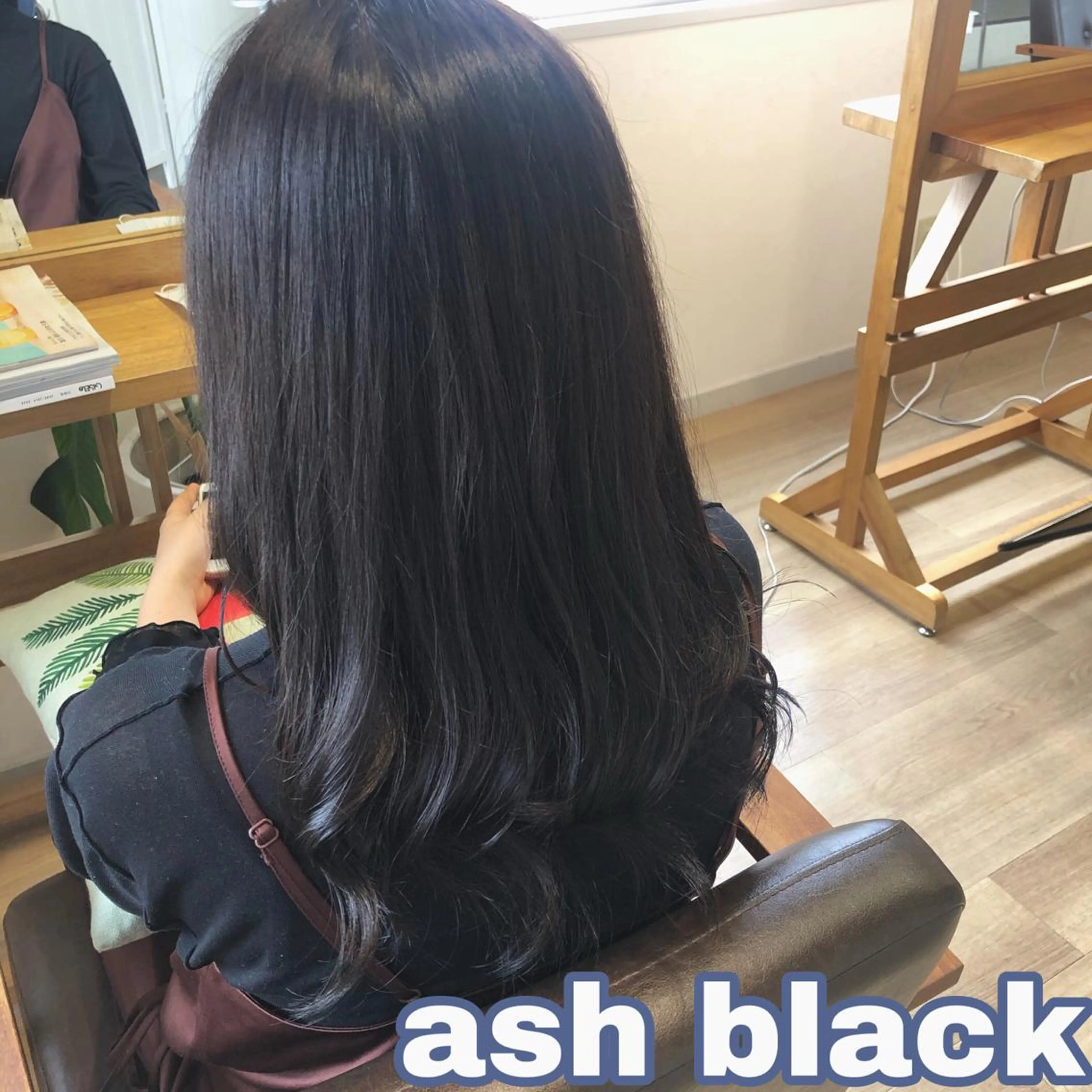 セミロング カラー 黒髪 なつき/艶ピンク/ girly hairのヘアスタイル