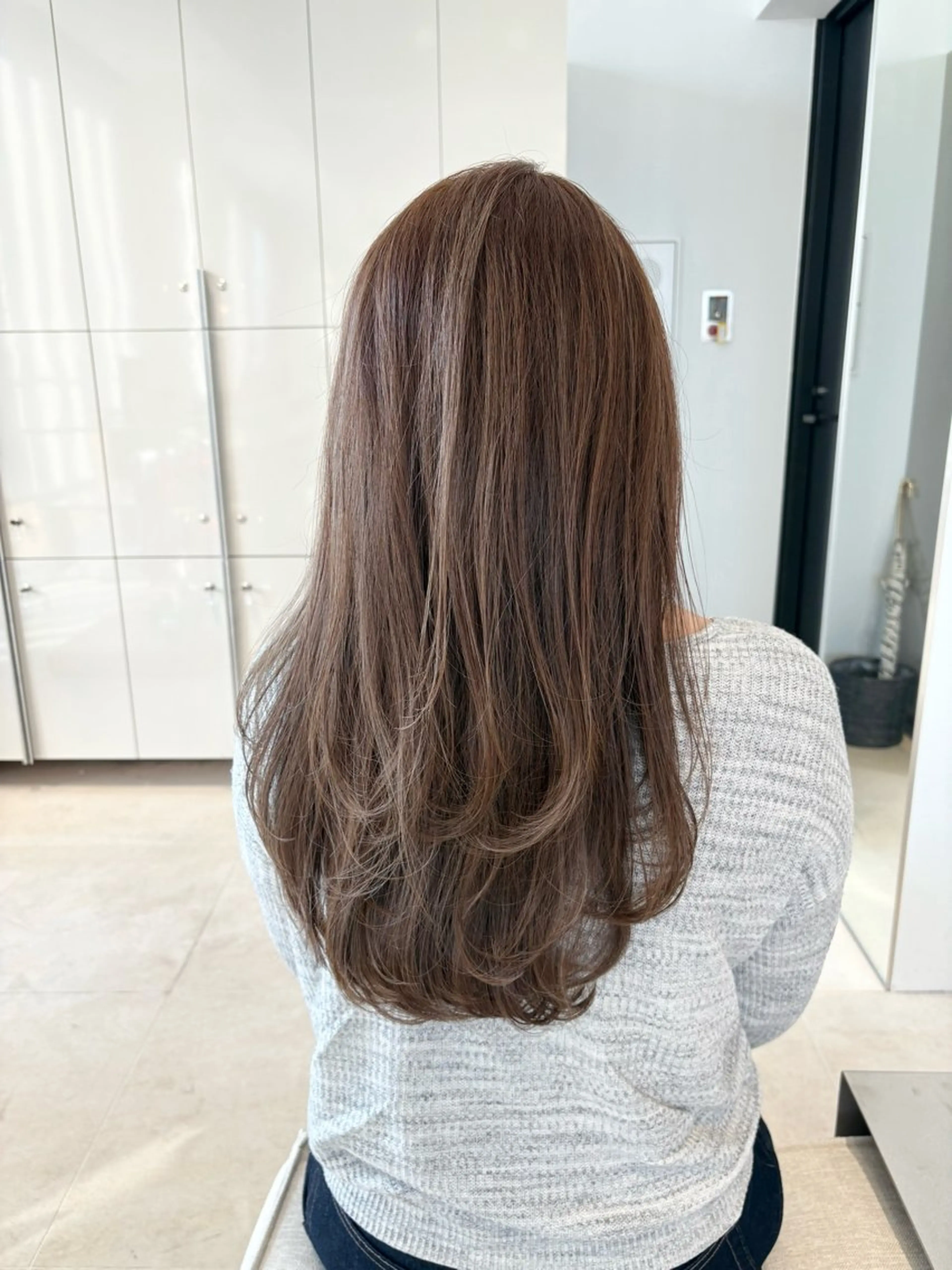 ロング カット ヘアカラー トリートメント メンズバレイヤージュ 斉藤春のヘアスタイル