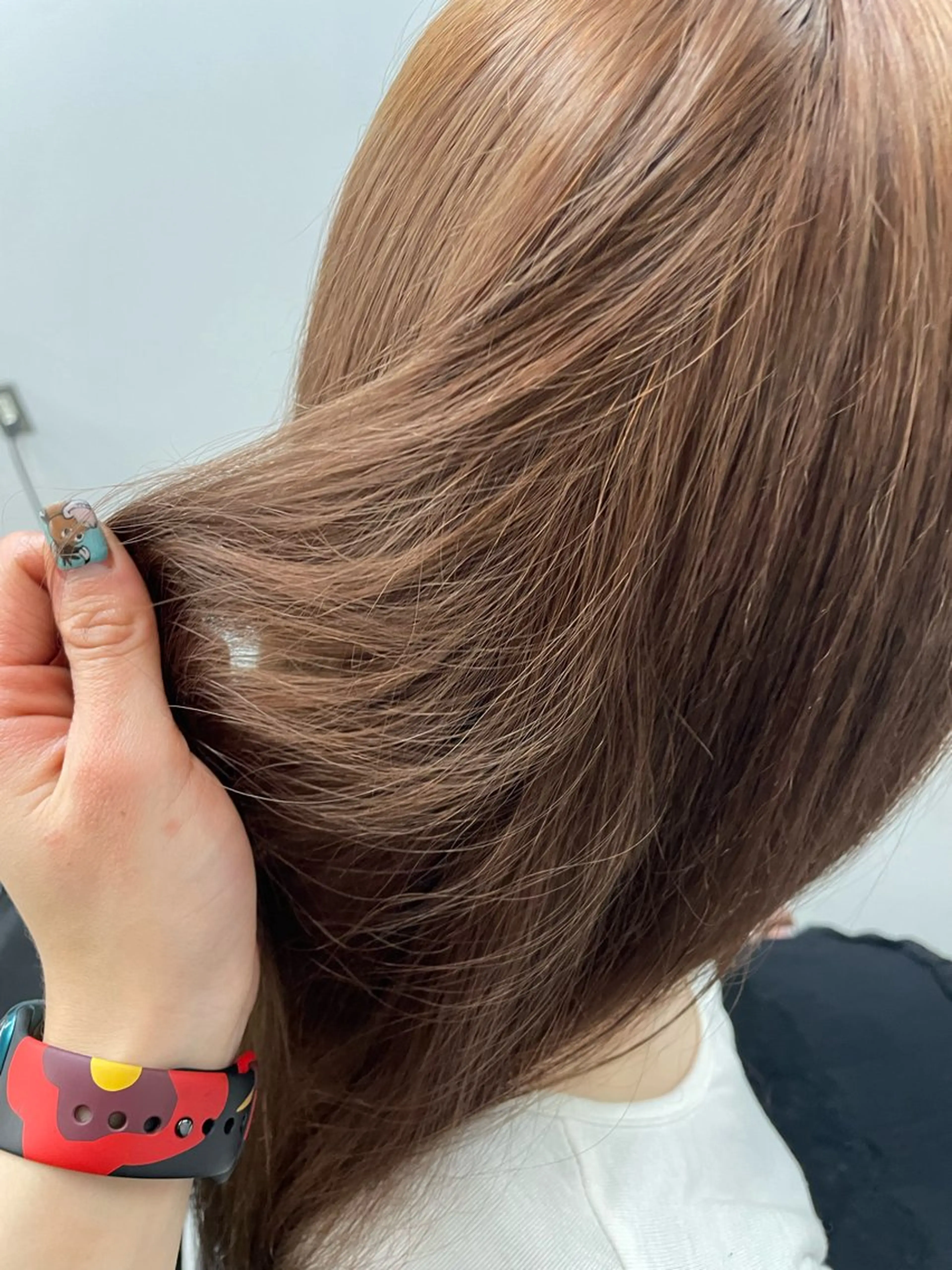 ミディアム カラー ヘアカラー トリートメント カットモデル/ ハイトーン/ゆうあのヘアスタイル