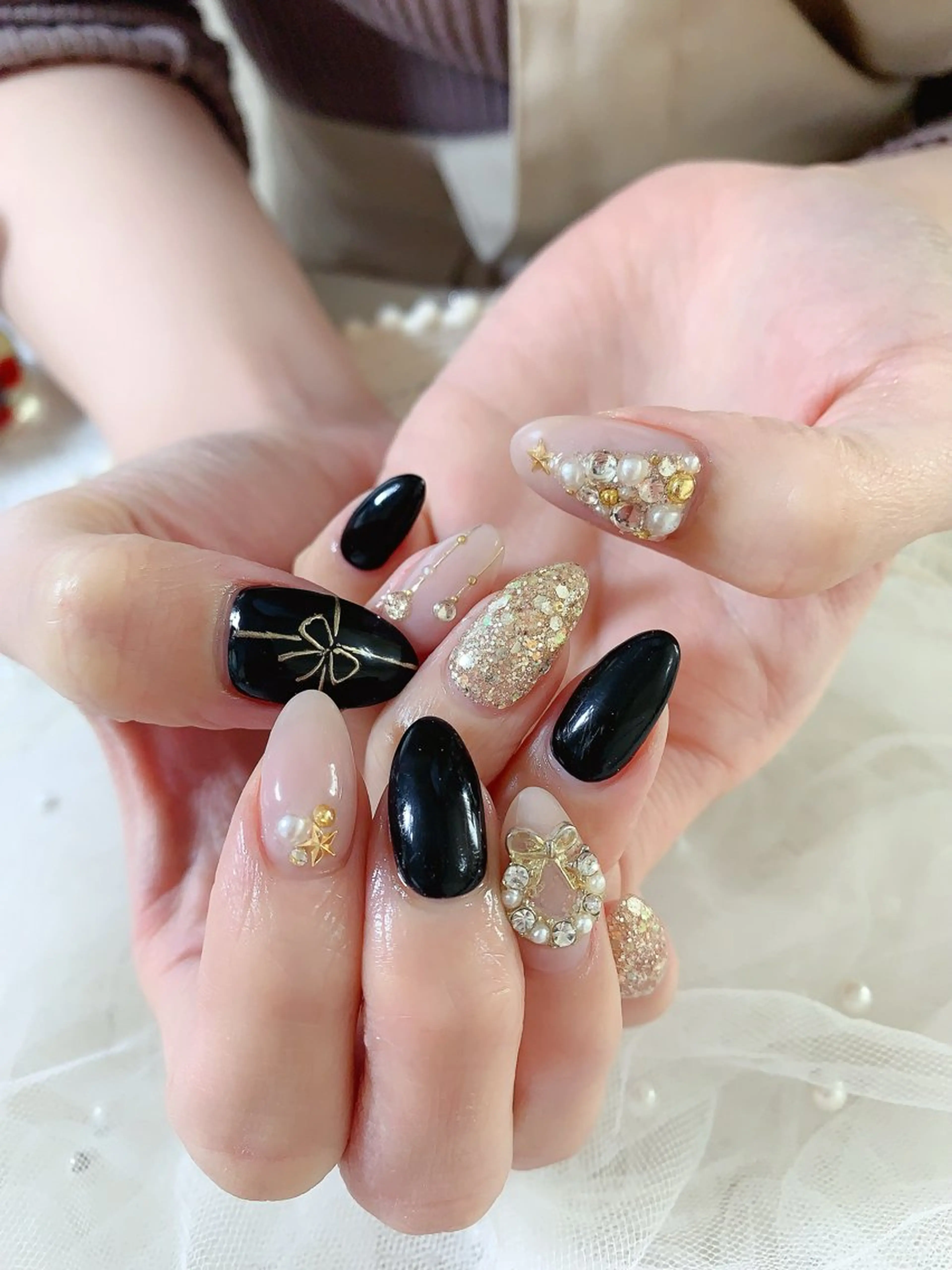 【クリスマス限定コース】クリスマスデザイン¥7380新規ソフトジェルオフ無料ケア込みの写真