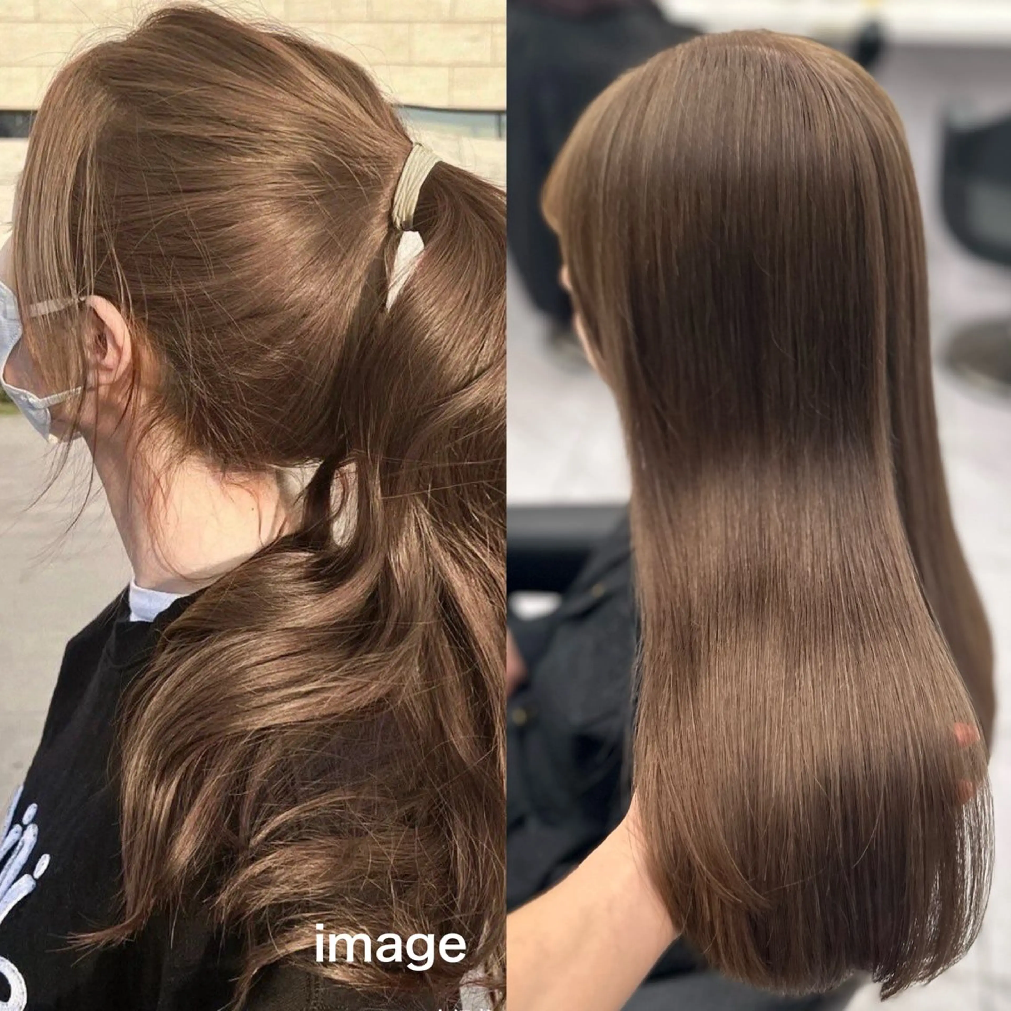 ロング カラー ベージュカラー 黒髪 ブリーチ ブルーカラー ブルーブラック ヘアカラー 🪞ハイトーン🪞 🤍waka🤍のヘアスタイル