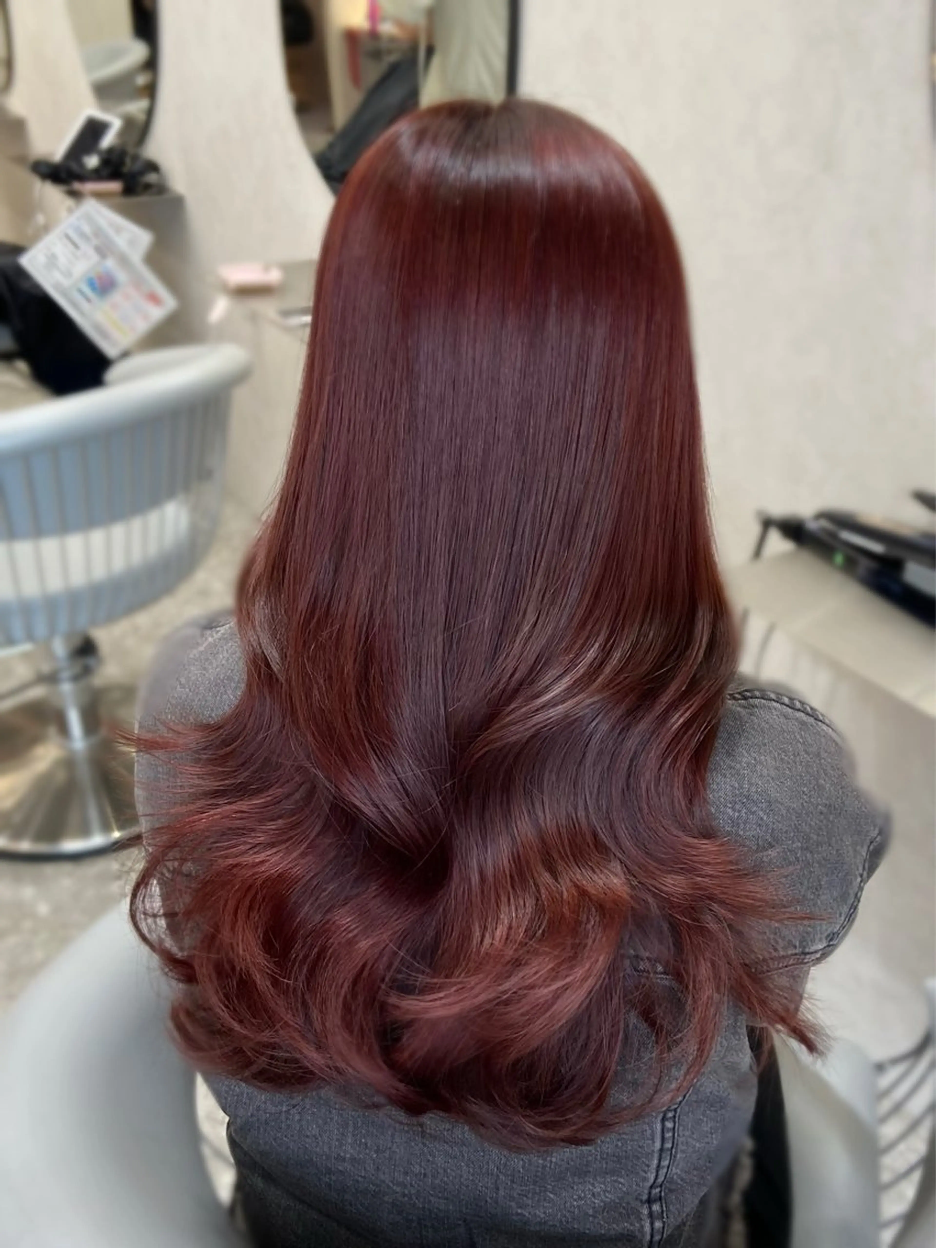 ロング カラー 新宿/韓国ヘア 中明度カラー/かやのヘアスタイル