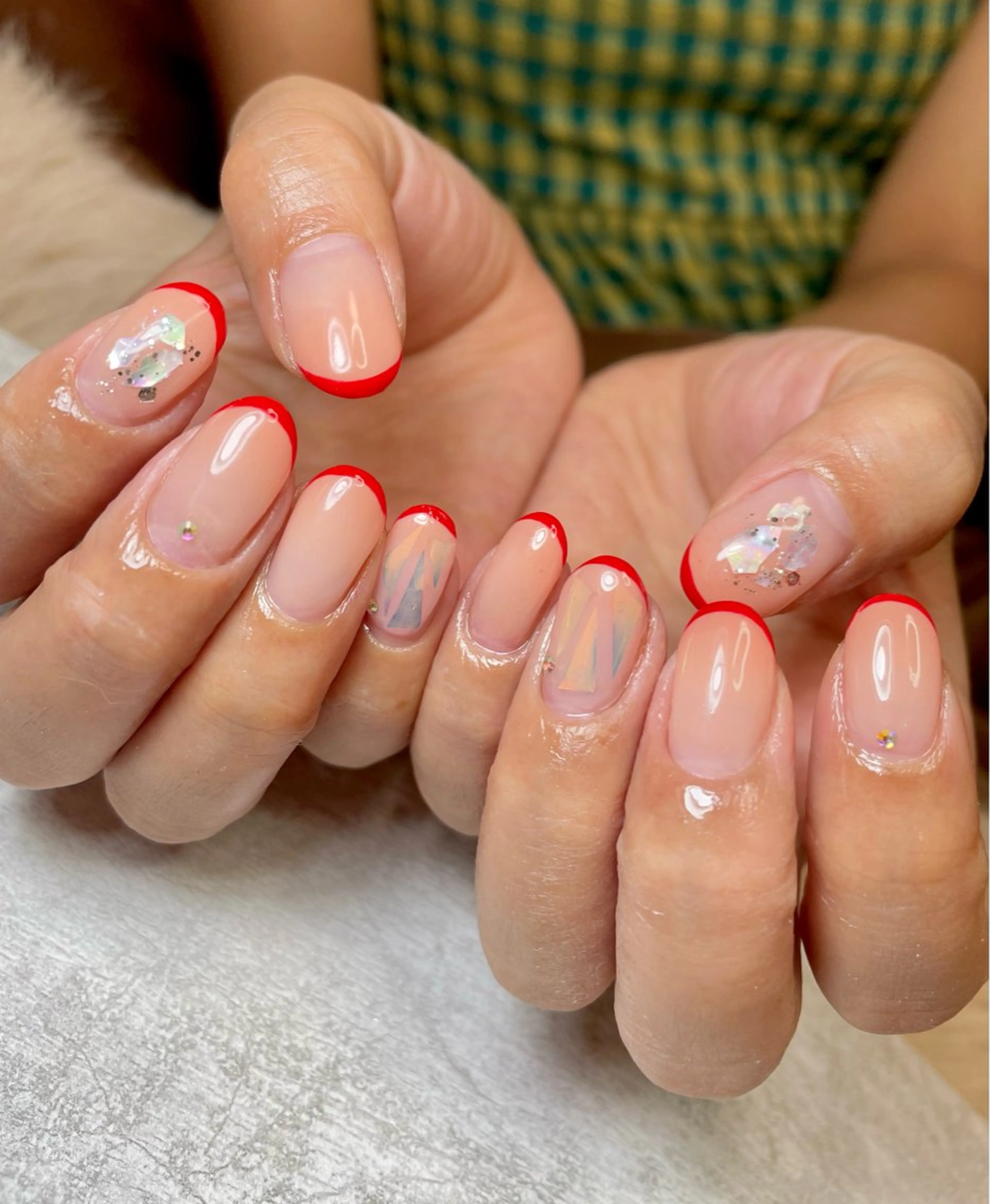 ネイル オーロラネイル フレンチネイル 持ち込み BEAUTY GARDEN 【nail salon unseul】所属・nana .のネイルデザイン