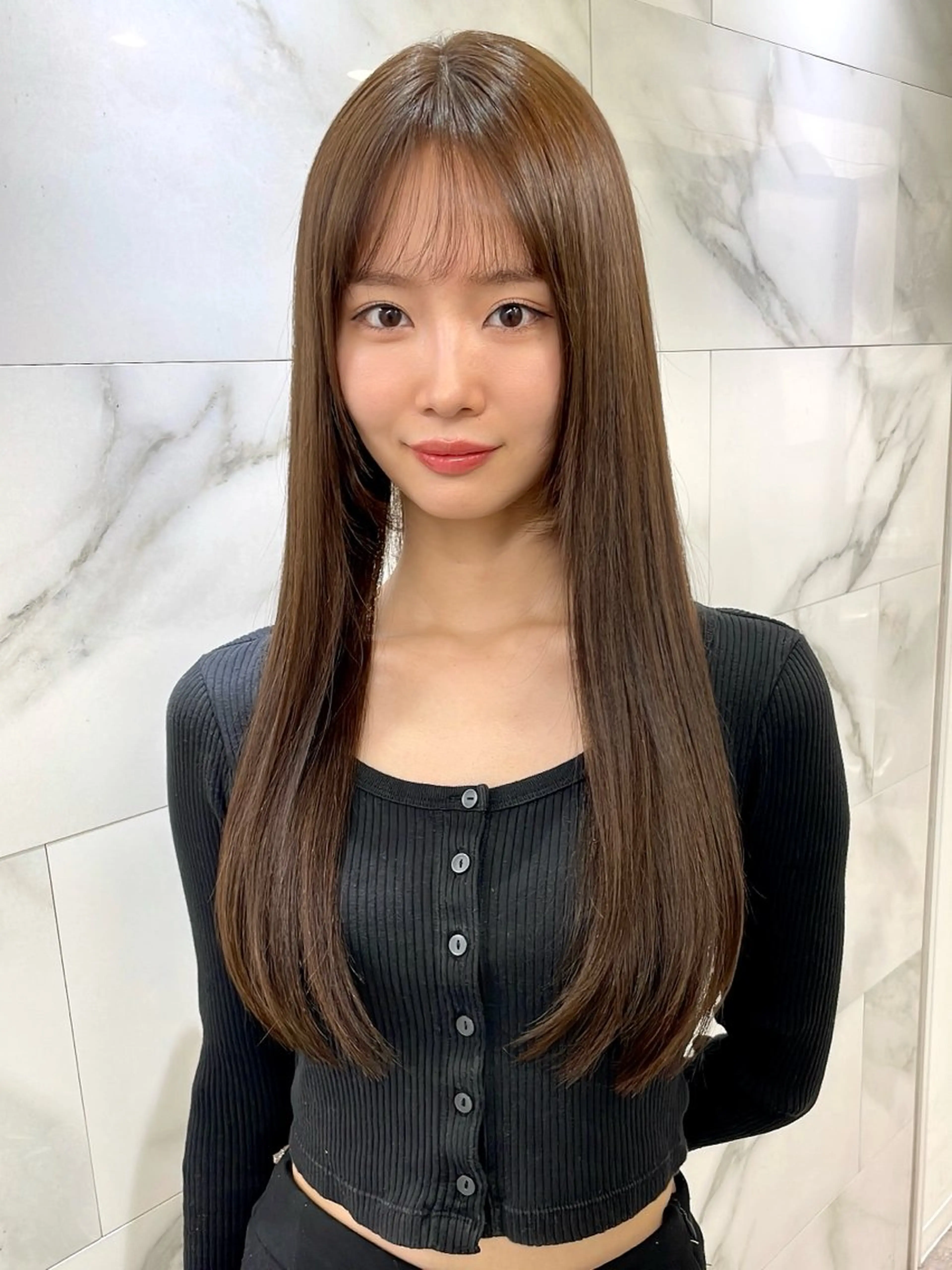 ロング カラー ヘアカラー トリートメント 🖱️透明感カラー ×髪質改善Rikyuのヘアスタイル