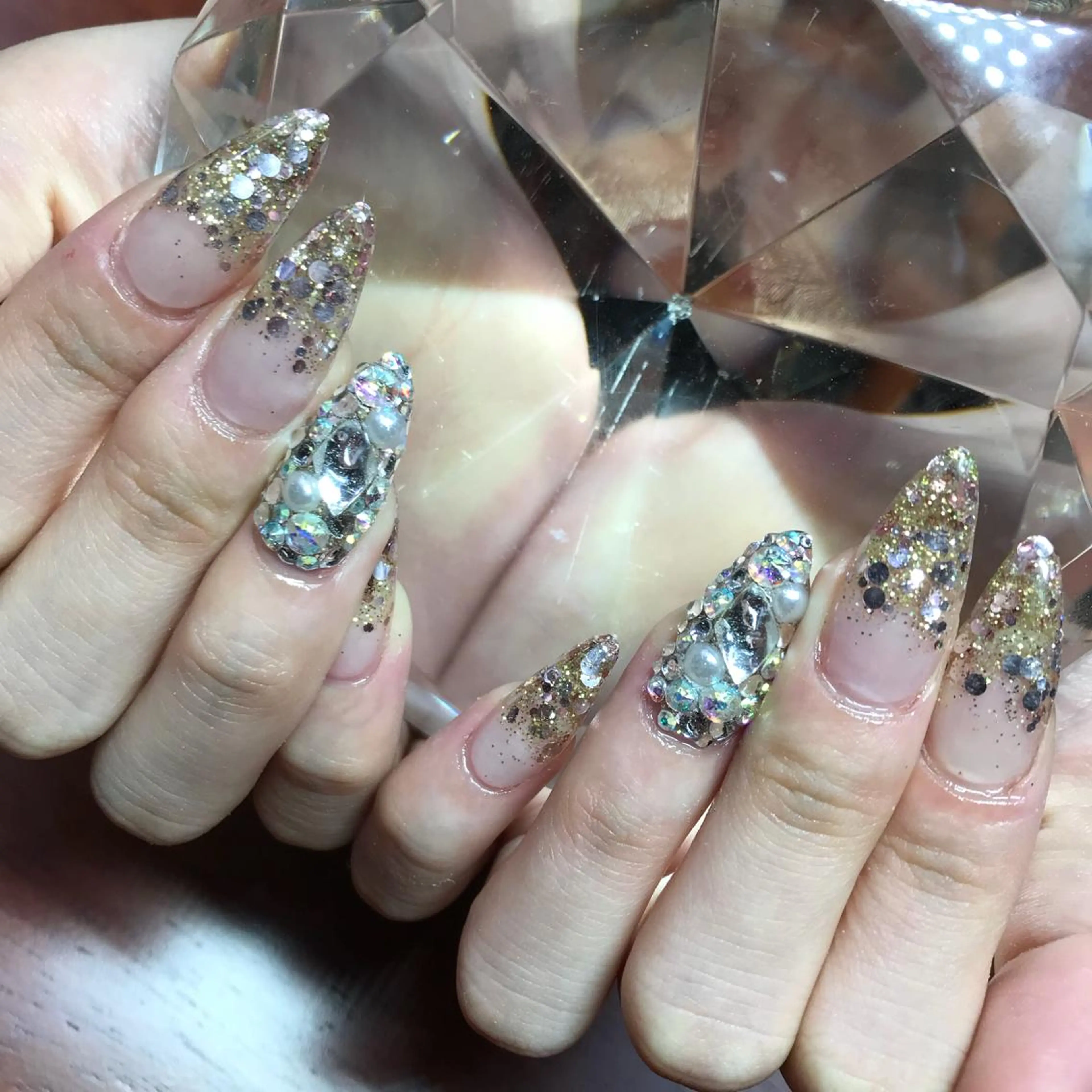 ミディアム ネイル アートネイル ハンドネイル 《LB》ラブリエ Nail&eyeのマツエク・マツパデザイン