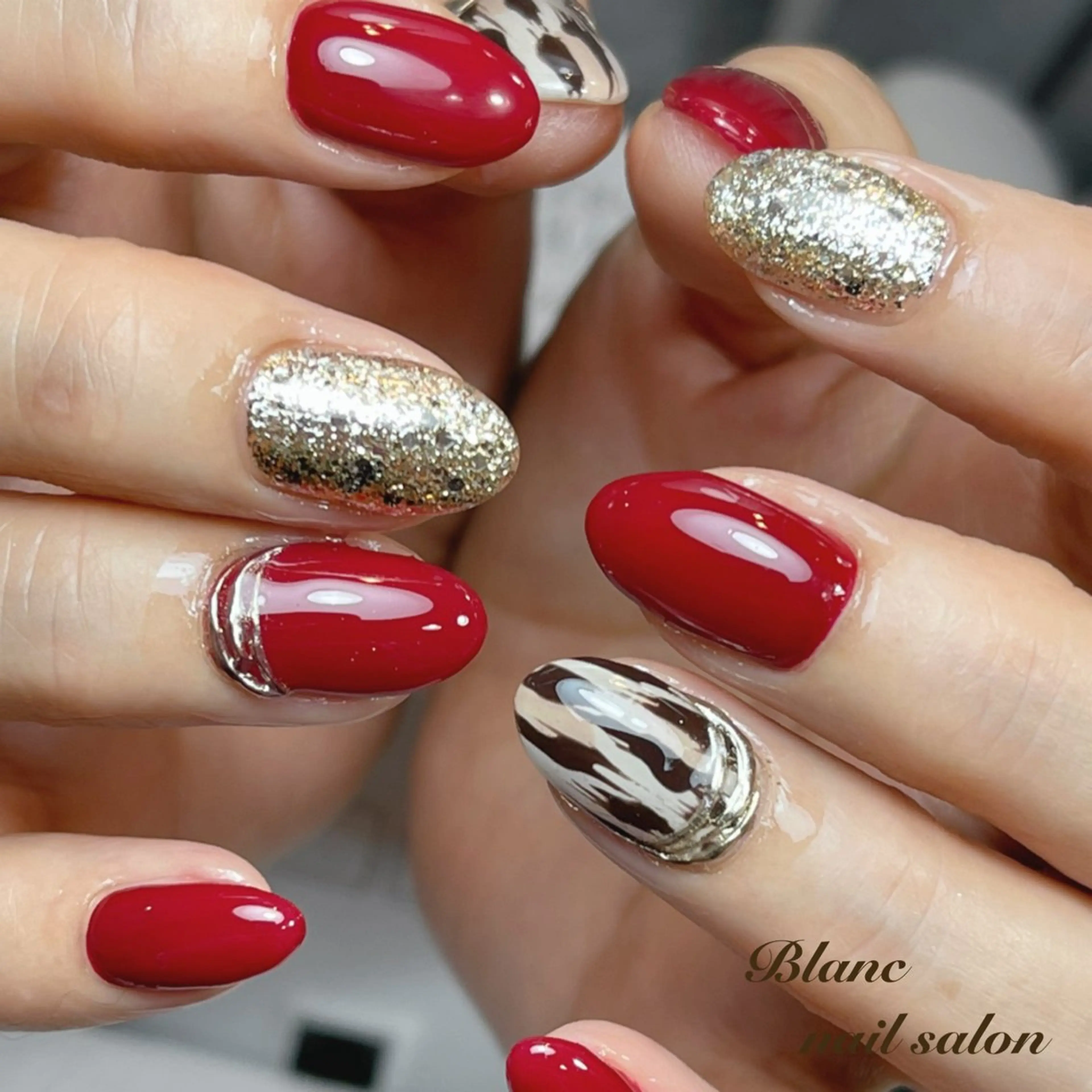 ショート ハンドネイル Blanc ブランのネイルデザイン