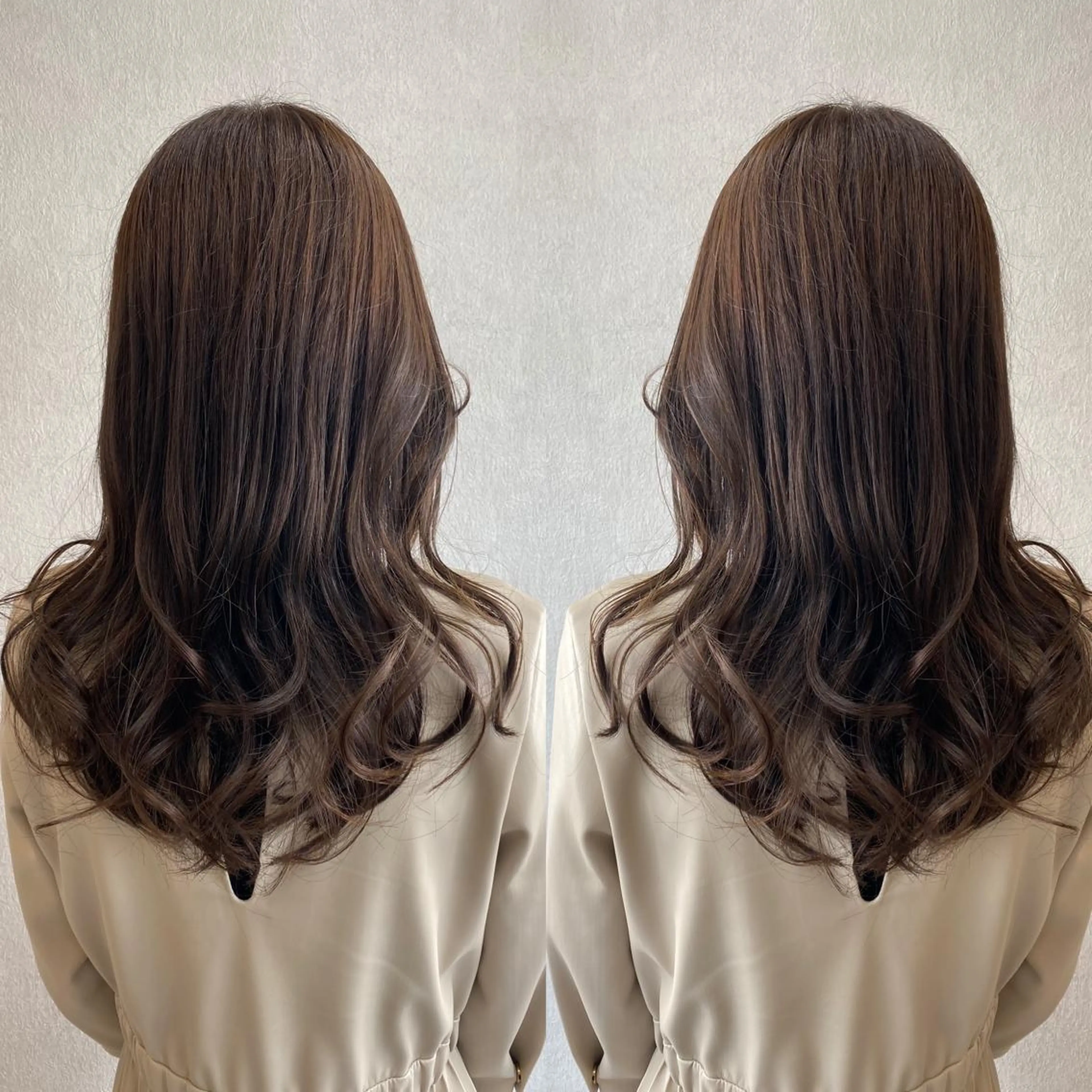 ロング カラー ベージュカラー カット ヘアカラー トリートメント tocca 💜石田愛結💜のヘアスタイル