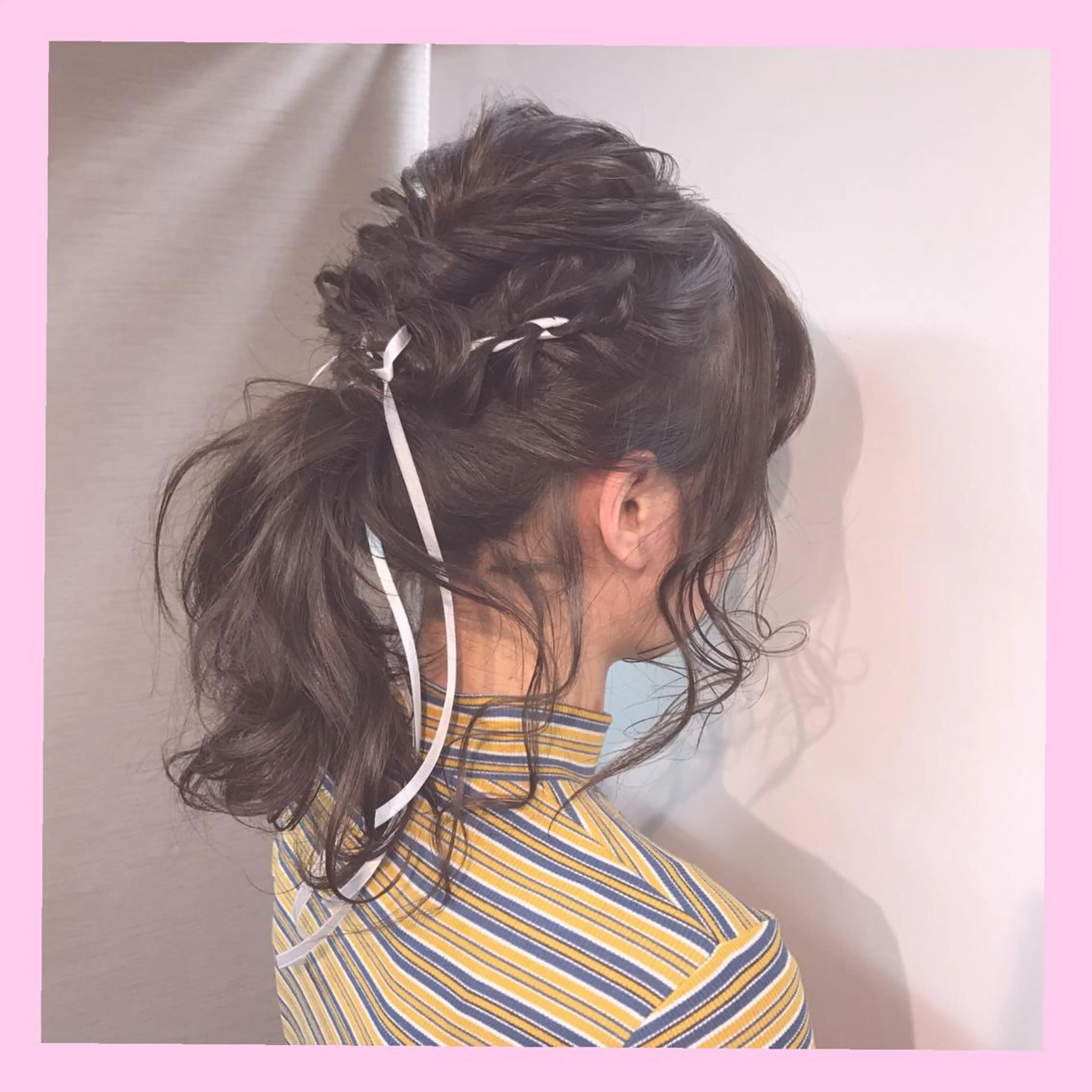 ロング ヘアアレンジ SHIN/レイヤー カット×クロスパーマのヘアスタイル