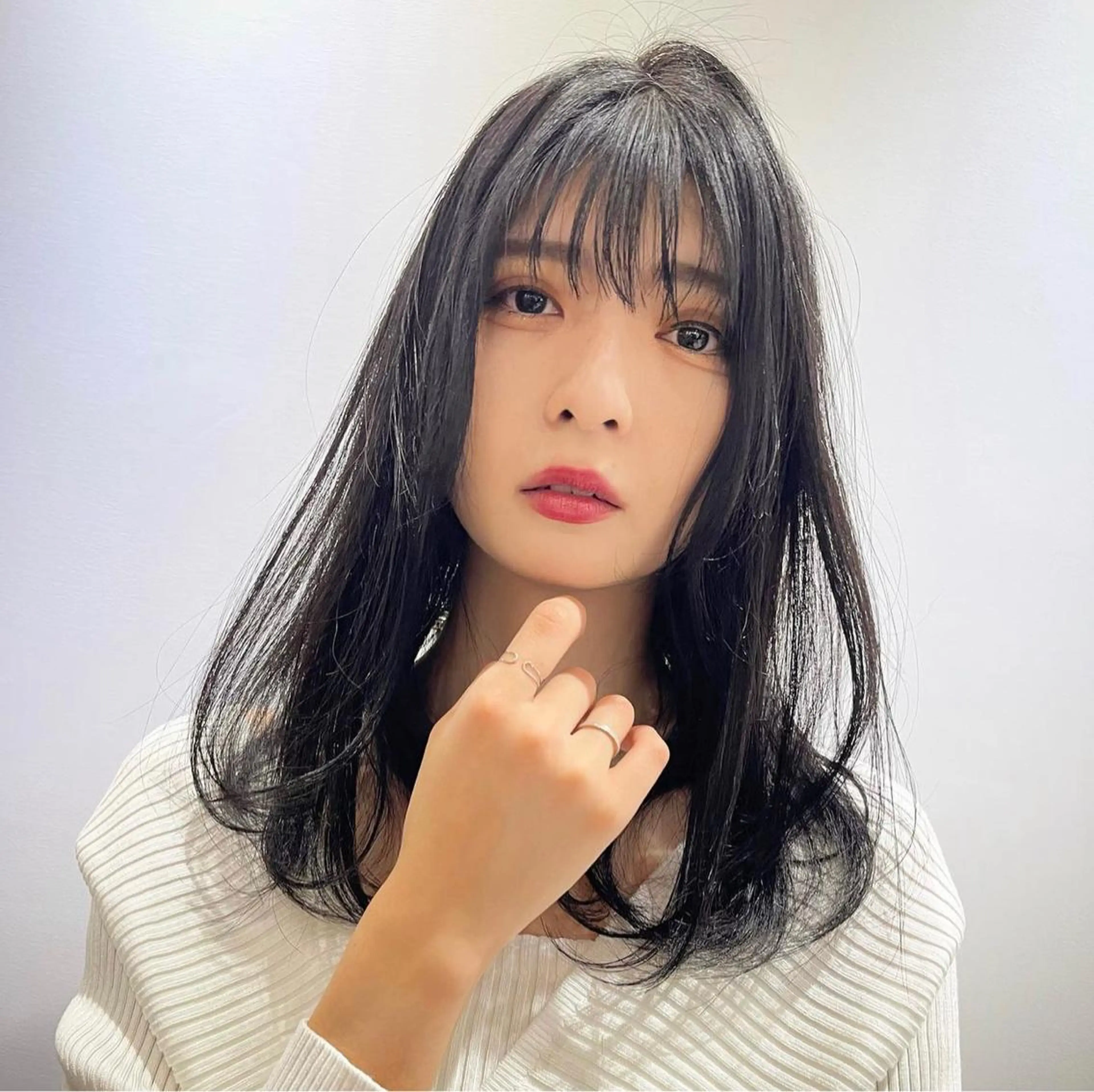 セミロング カット トリートメント レイヤーカット/ ブリーチカラー/雅人のヘアスタイル