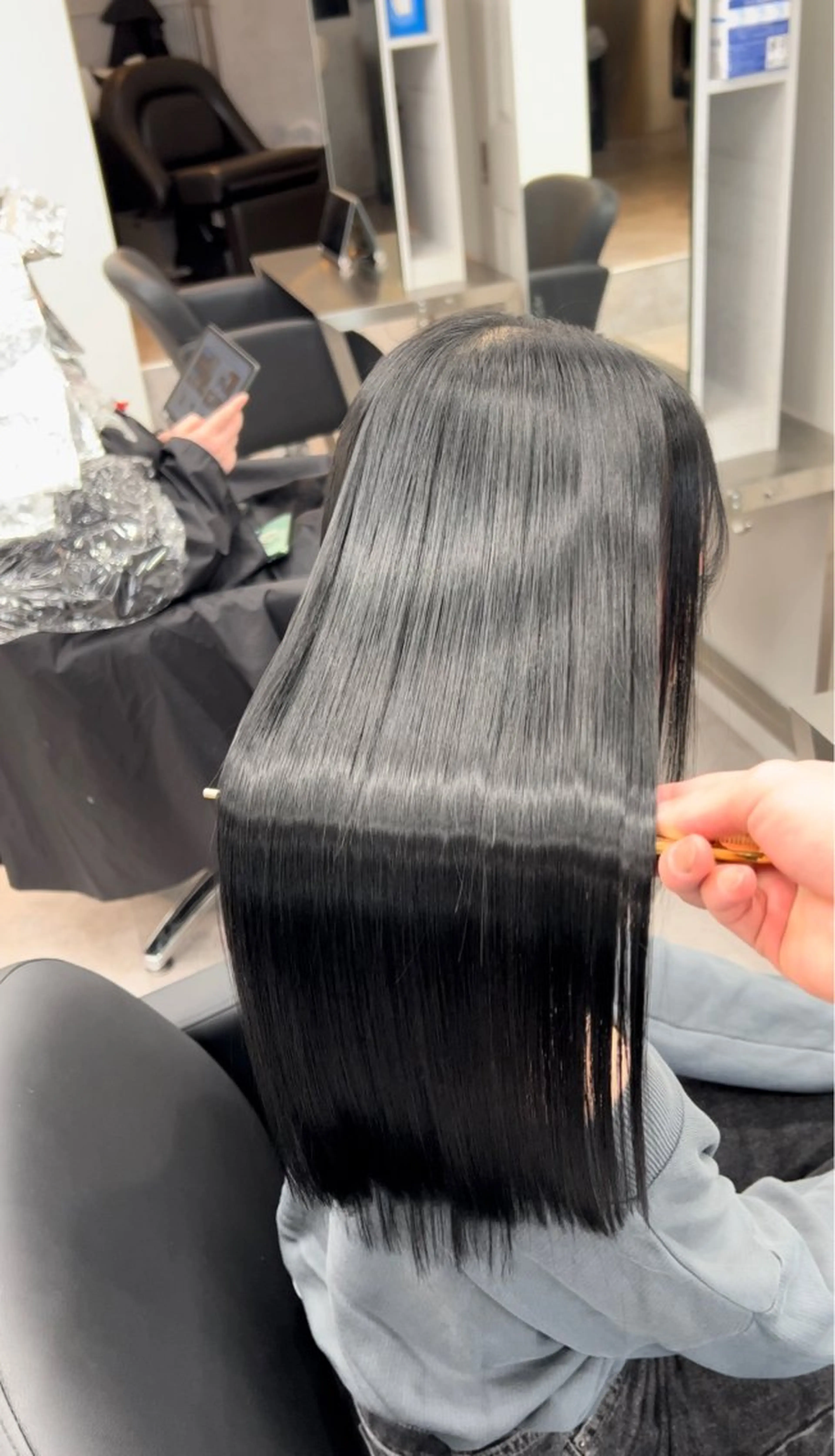 ロング 髪質改善 縮毛矯正 トリートメント カット ヘアカラー トリートメント 🫧髪質改善 講師🫧🍎幹細胞のヘアスタイル