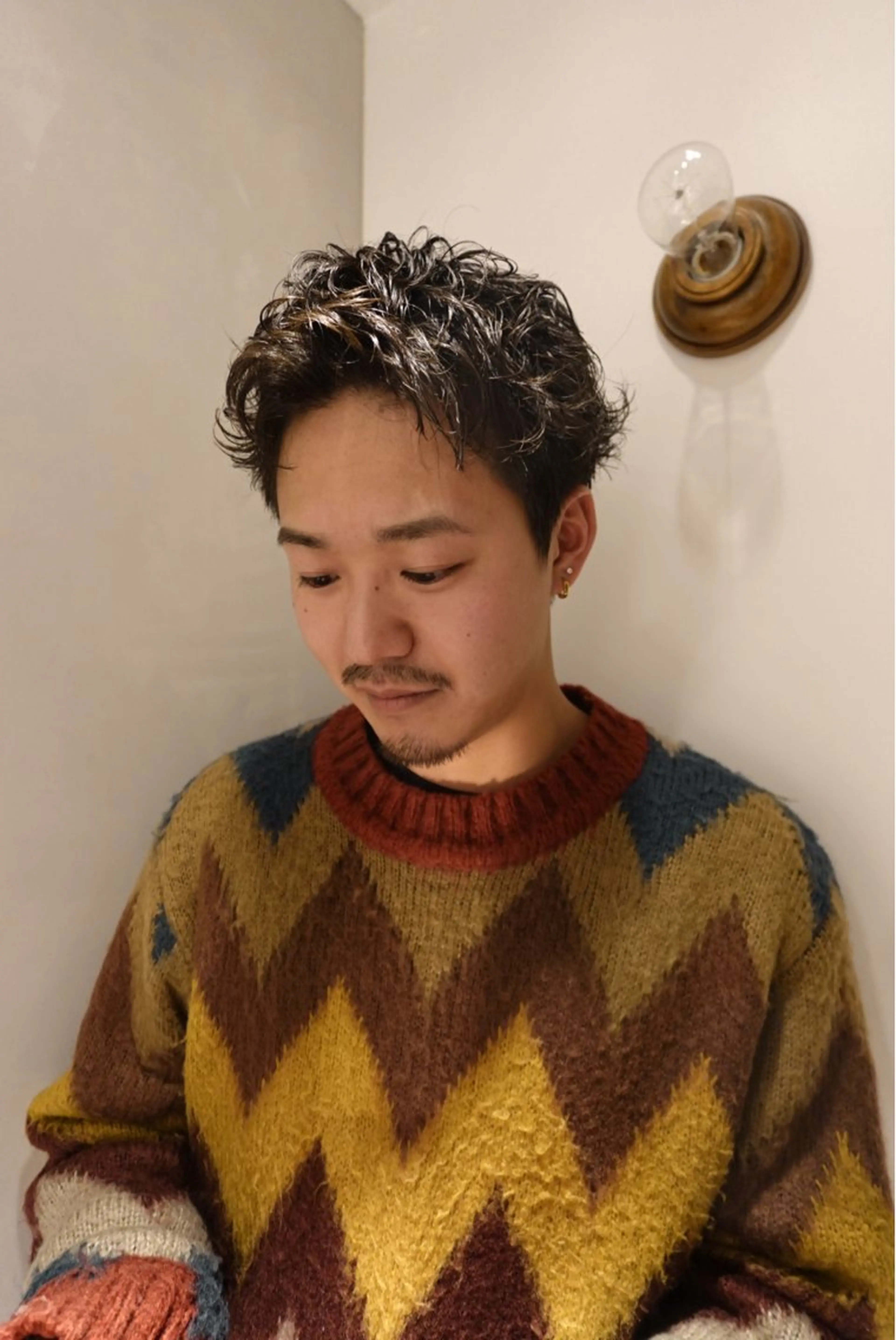 パーマ メンズ カット パーマ トリートメント 🎀縮毛矯正／ パーマ／りんのヘアスタイル