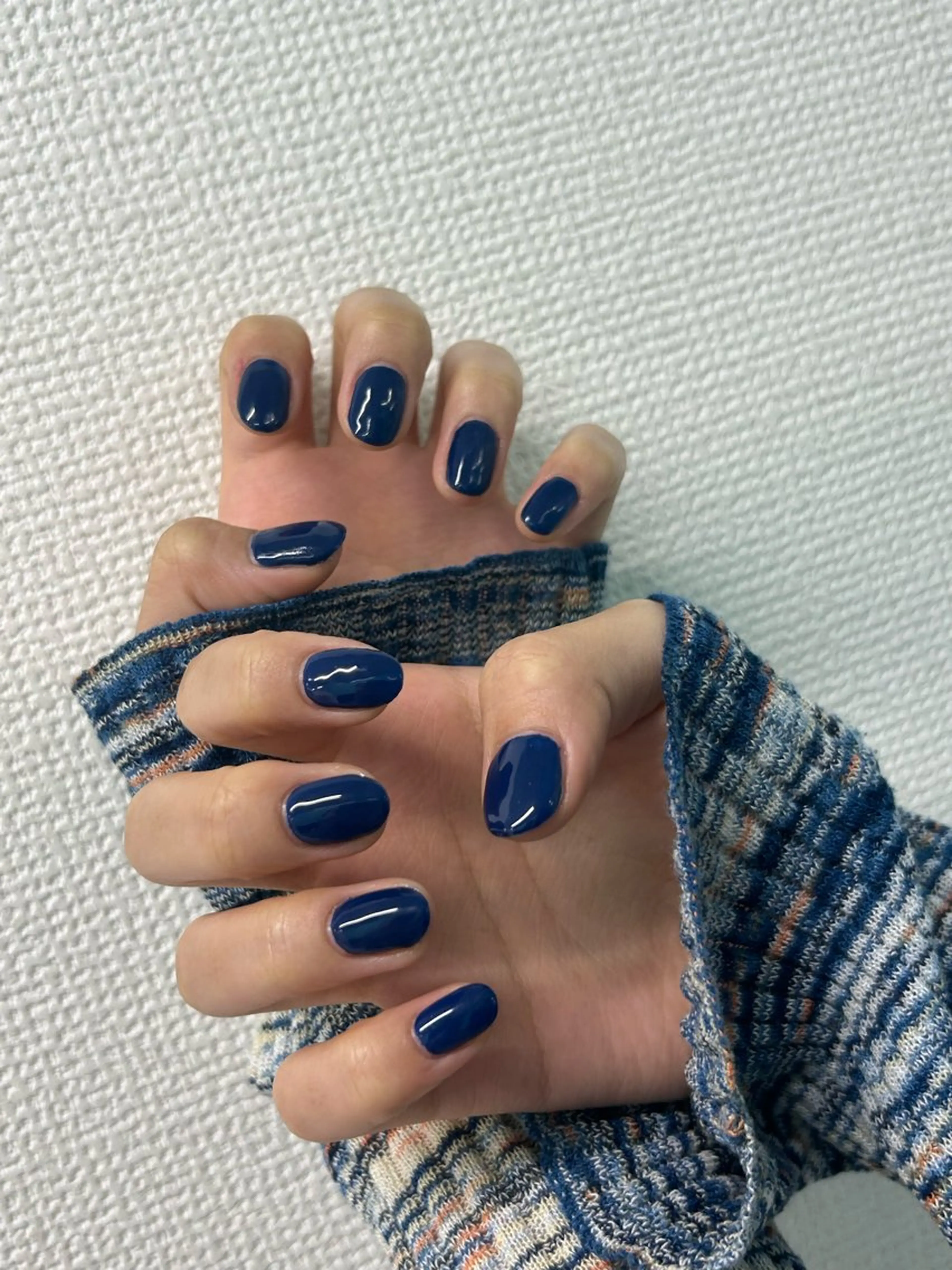 ネイル ブルー ワンカラーネイル 加藤 楓子のネイルデザイン