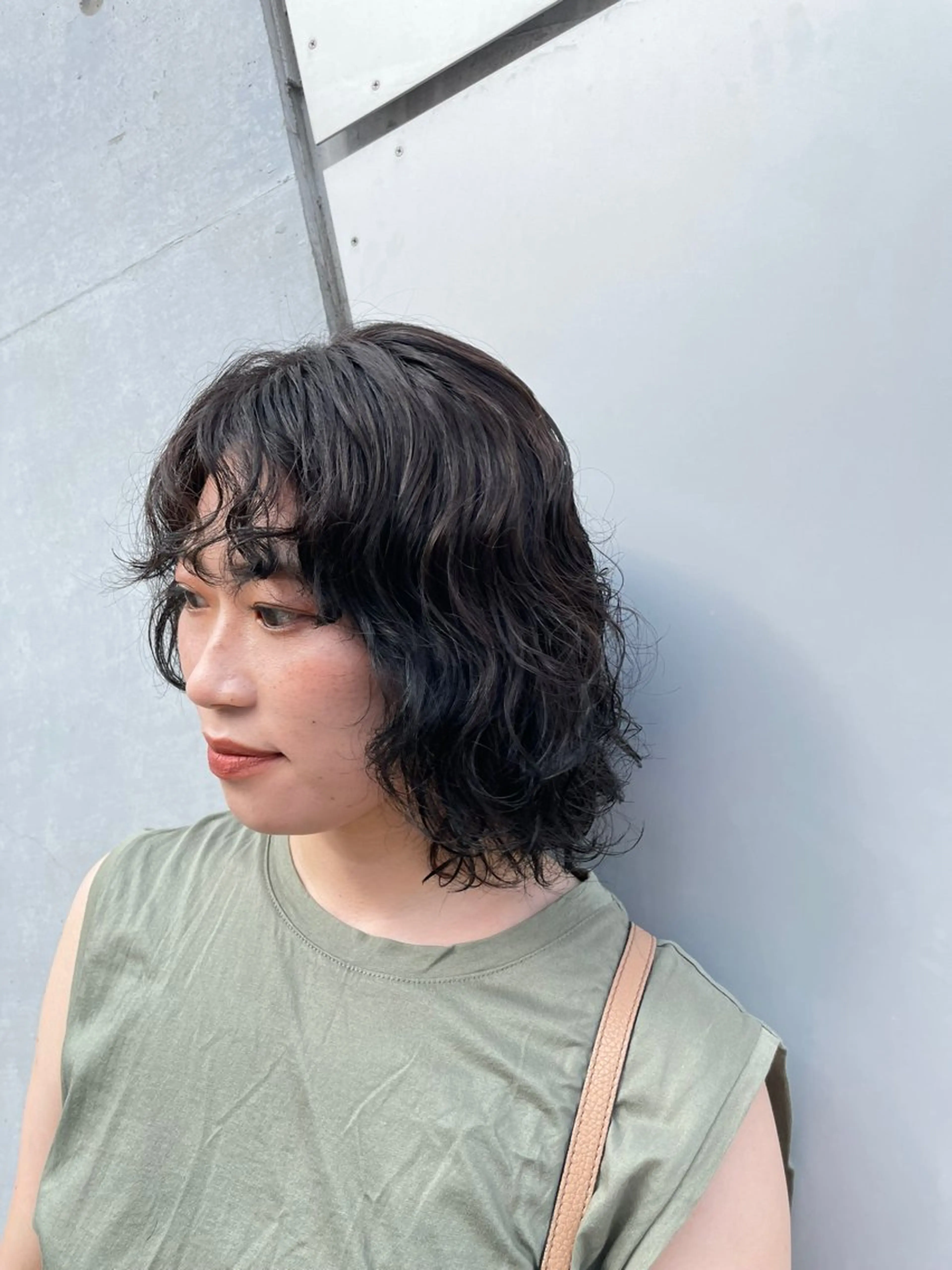 ミディアム パーマ 西村 駿希のヘアスタイル