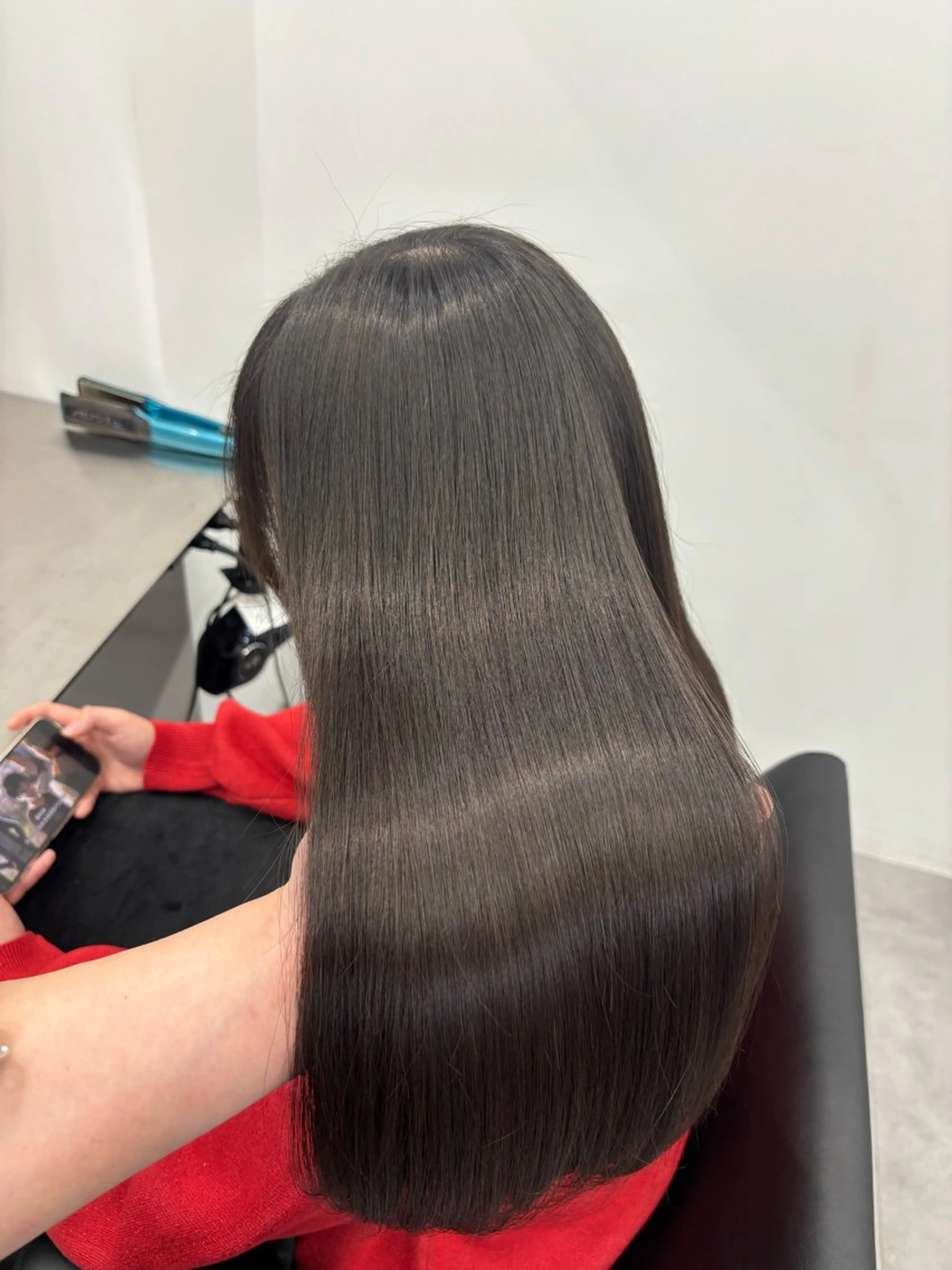 ロング カット 縮毛矯正 梅田髪質改善 韓国カット/星野綾哉のヘアスタイル