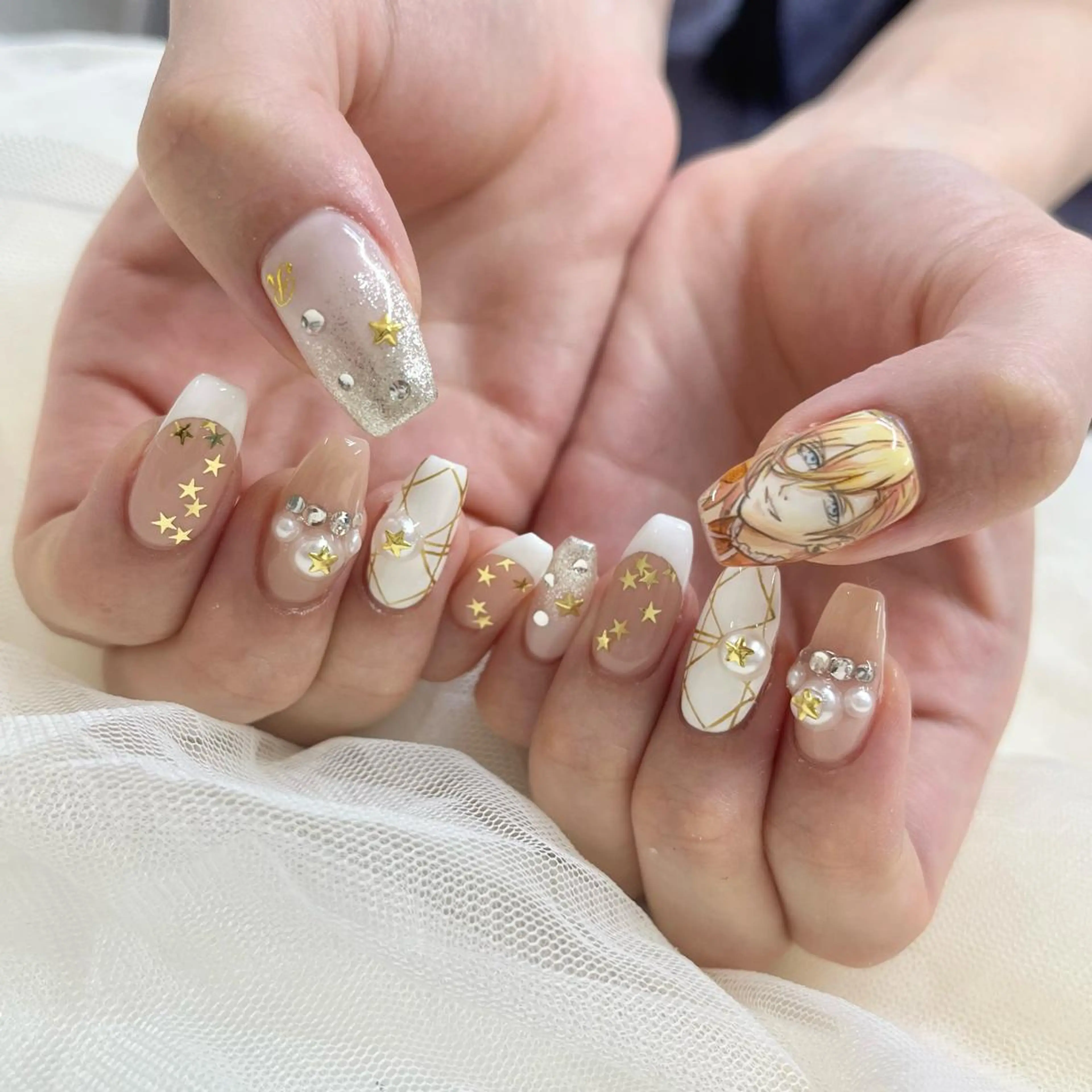 セミロング ハンドネイル 池袋痛ネイル Nok. 渡辺のネイルデザイン