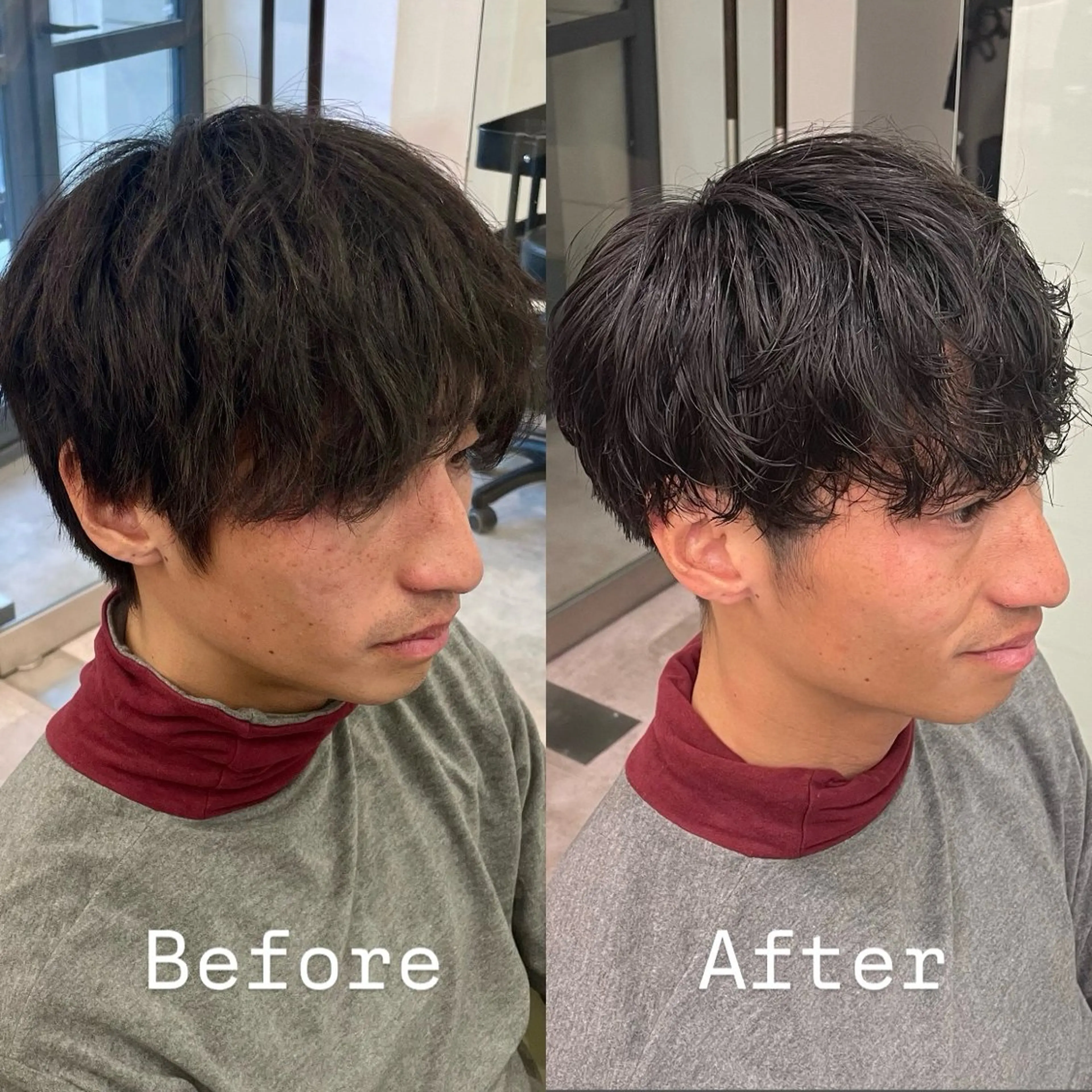 パーマ メンズ マッシュ メンズパーマ スパイラルパーマ カット パーマ メンズ特化 / ツイスパ🔥高林拓斗のヘアスタイル