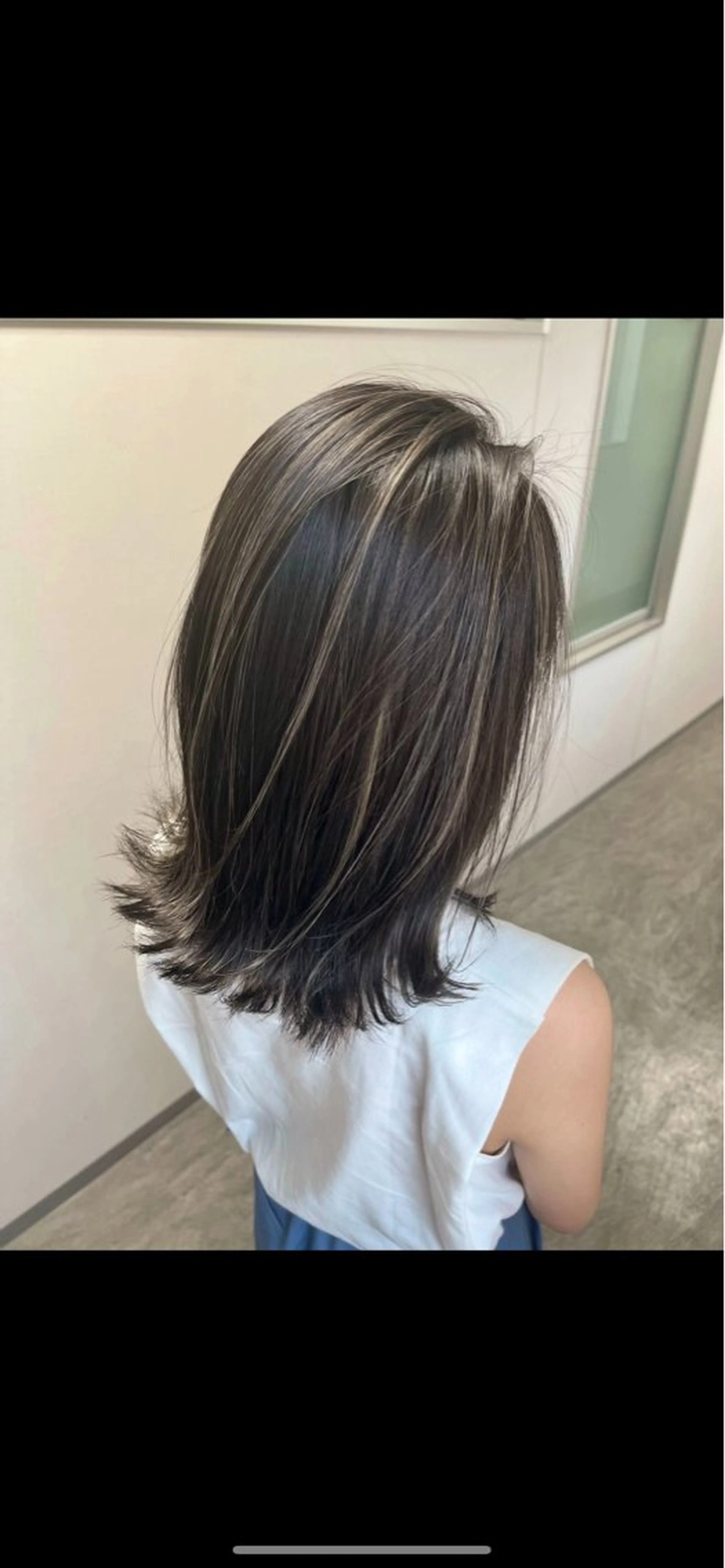 ミディアム カラー ハイライトカラー ハイライト ヘアカラー 松井那津子 /ハイライトブリーチのヘアスタイル