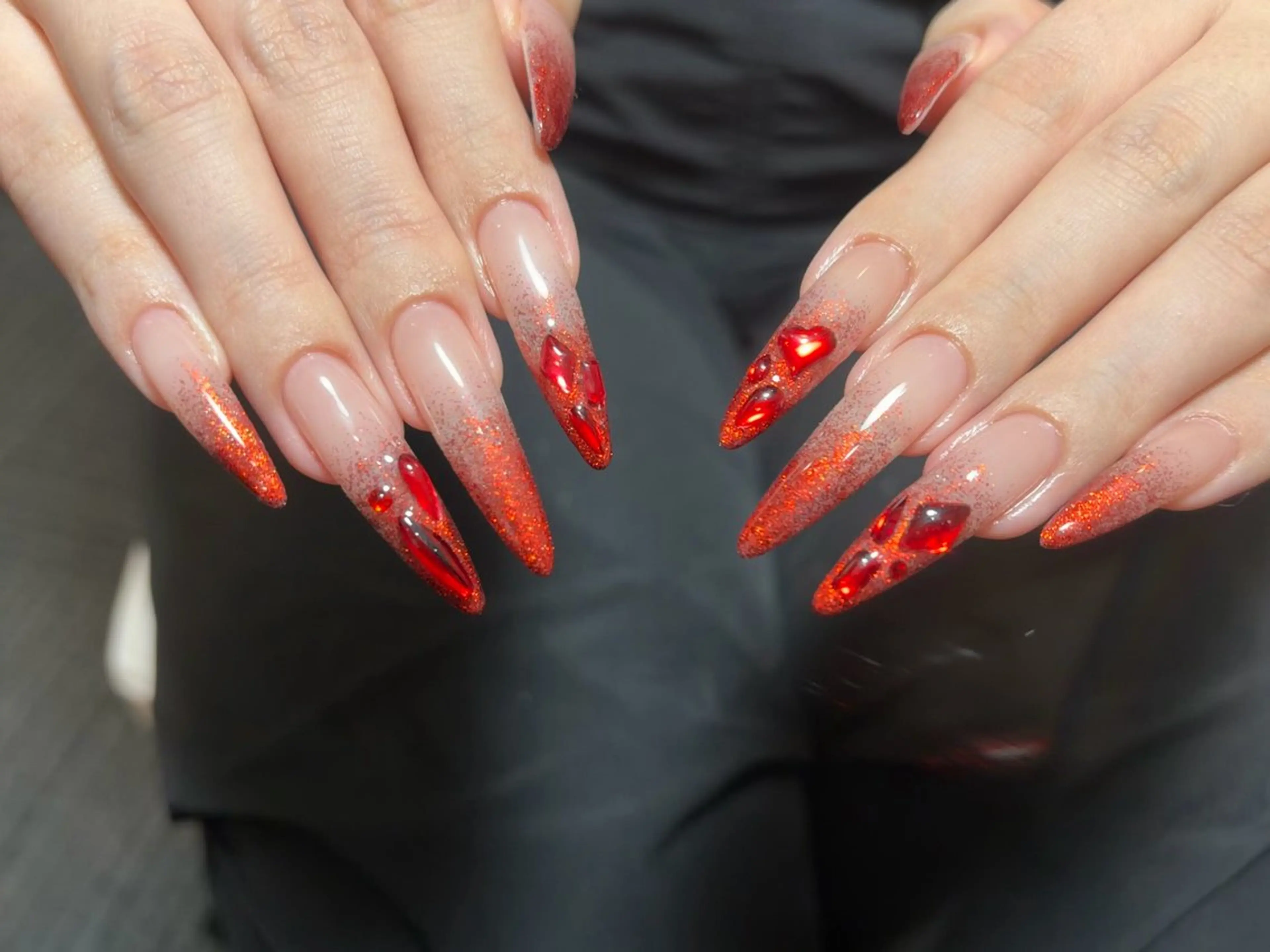 ネイル オーロラネイル チークネイル 長さ出し フットネイル フレンチネイル ハンドネイル ハンドケア J&C Nail Salon吉祥寺所属・YU KIのネイルデザイン