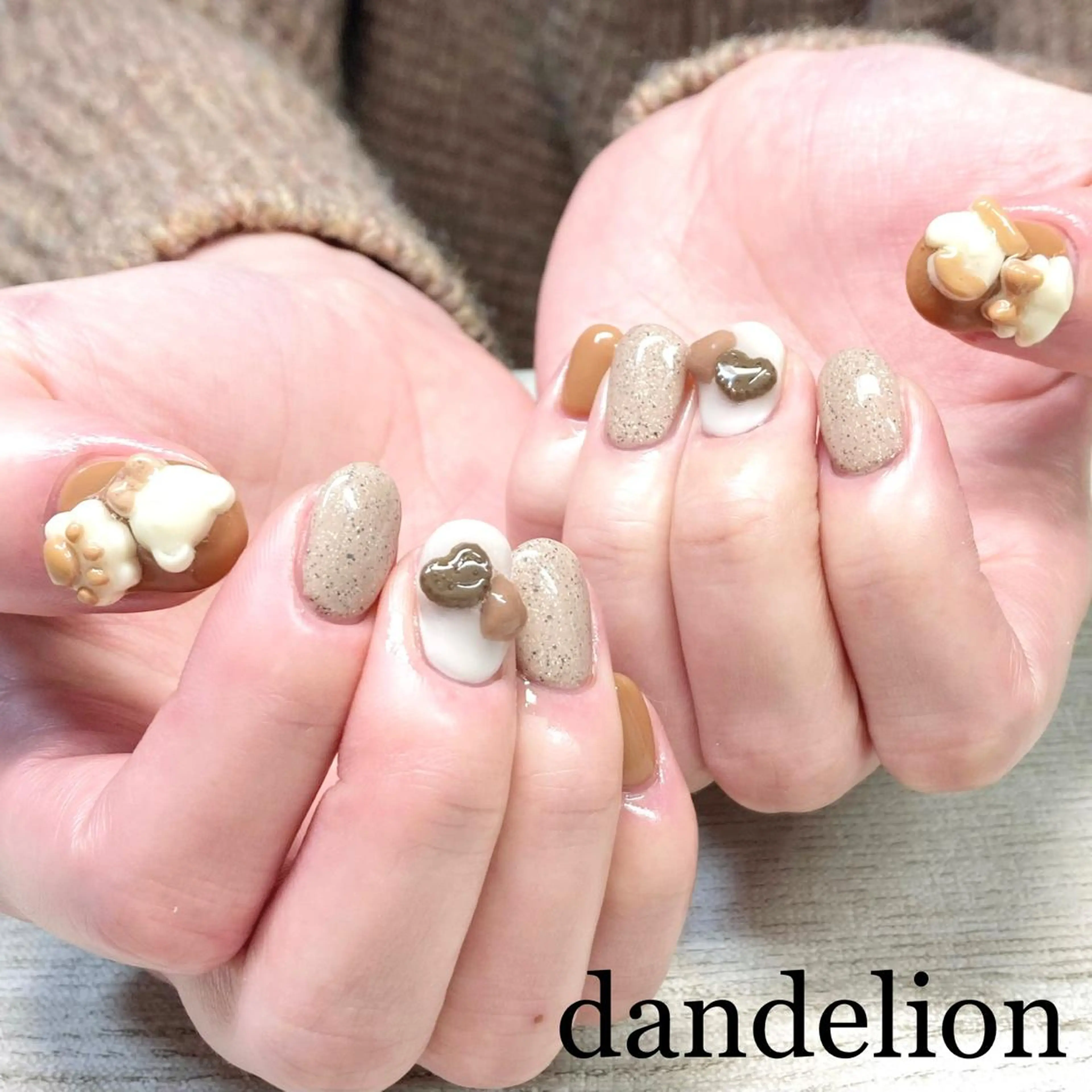 ネイル ハンドネイル ハンドケア dandelion ダンデライオンのネイルデザイン