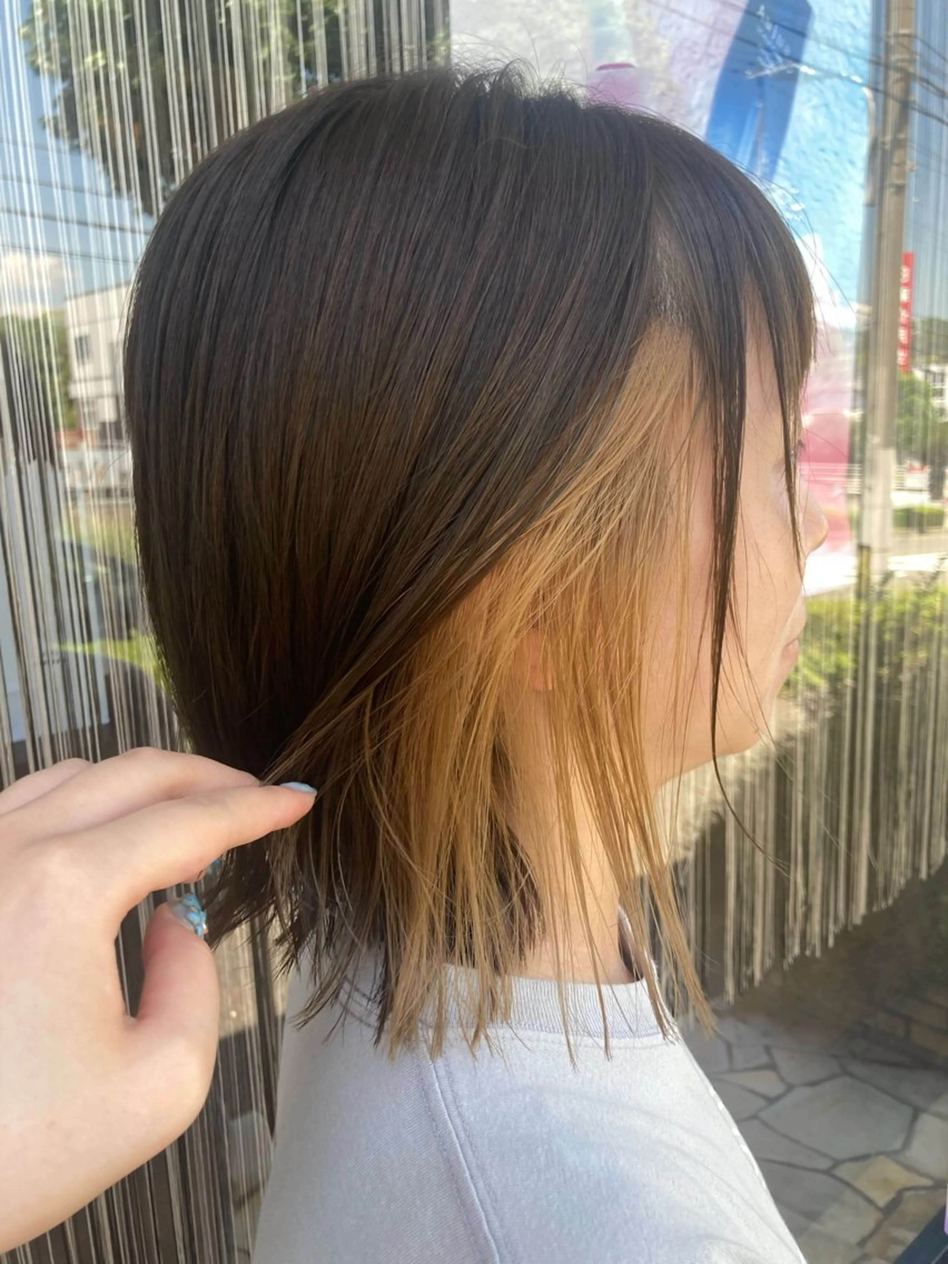 カラー ベージュカラー グレージュ インナーカラー パシフィックダズール  神戸ウエスト所属・加藤 桃果のヘアスタイル