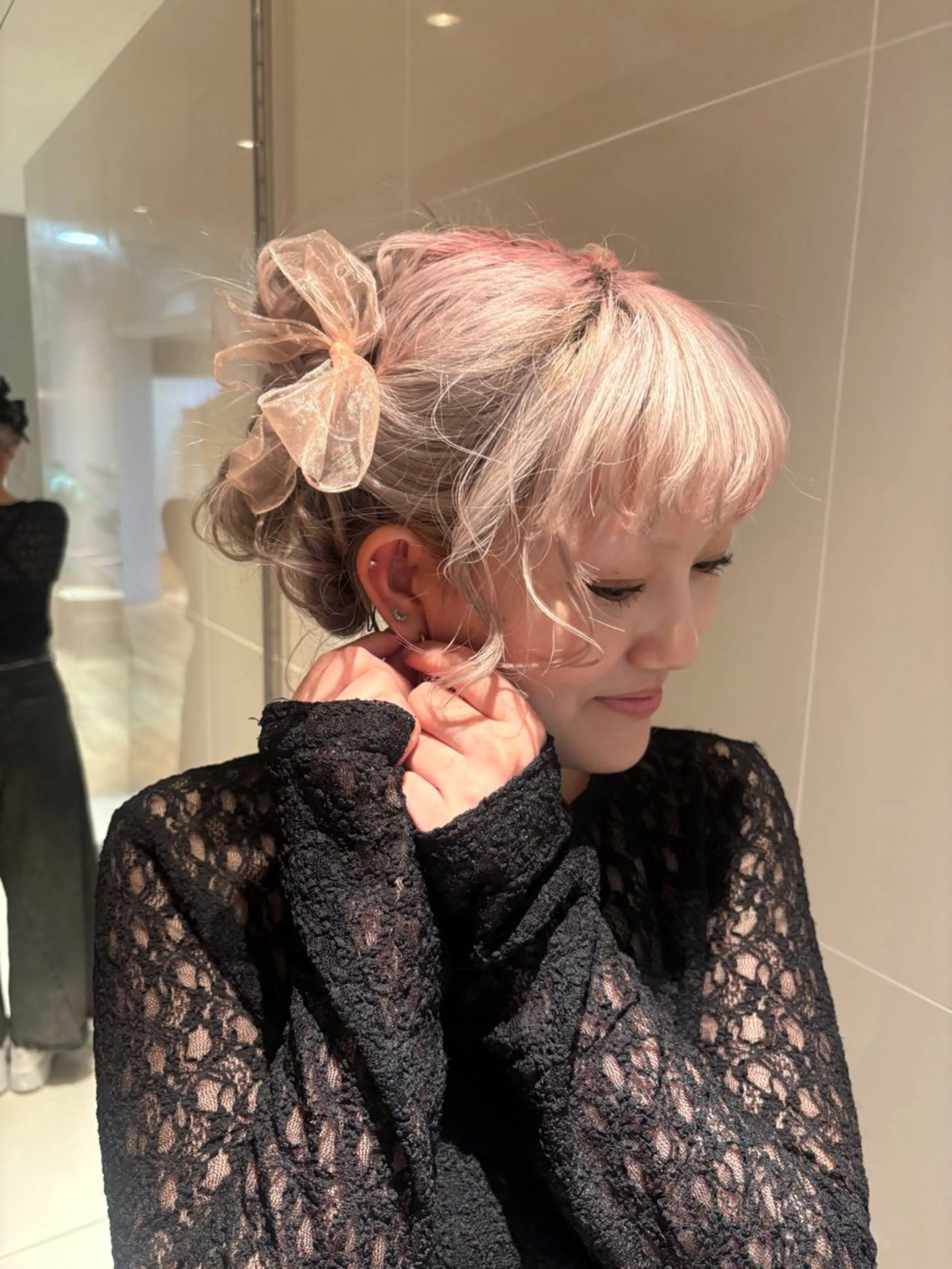 【早朝限定】ふわふわ🫧ヘアアレンジ🎀の写真