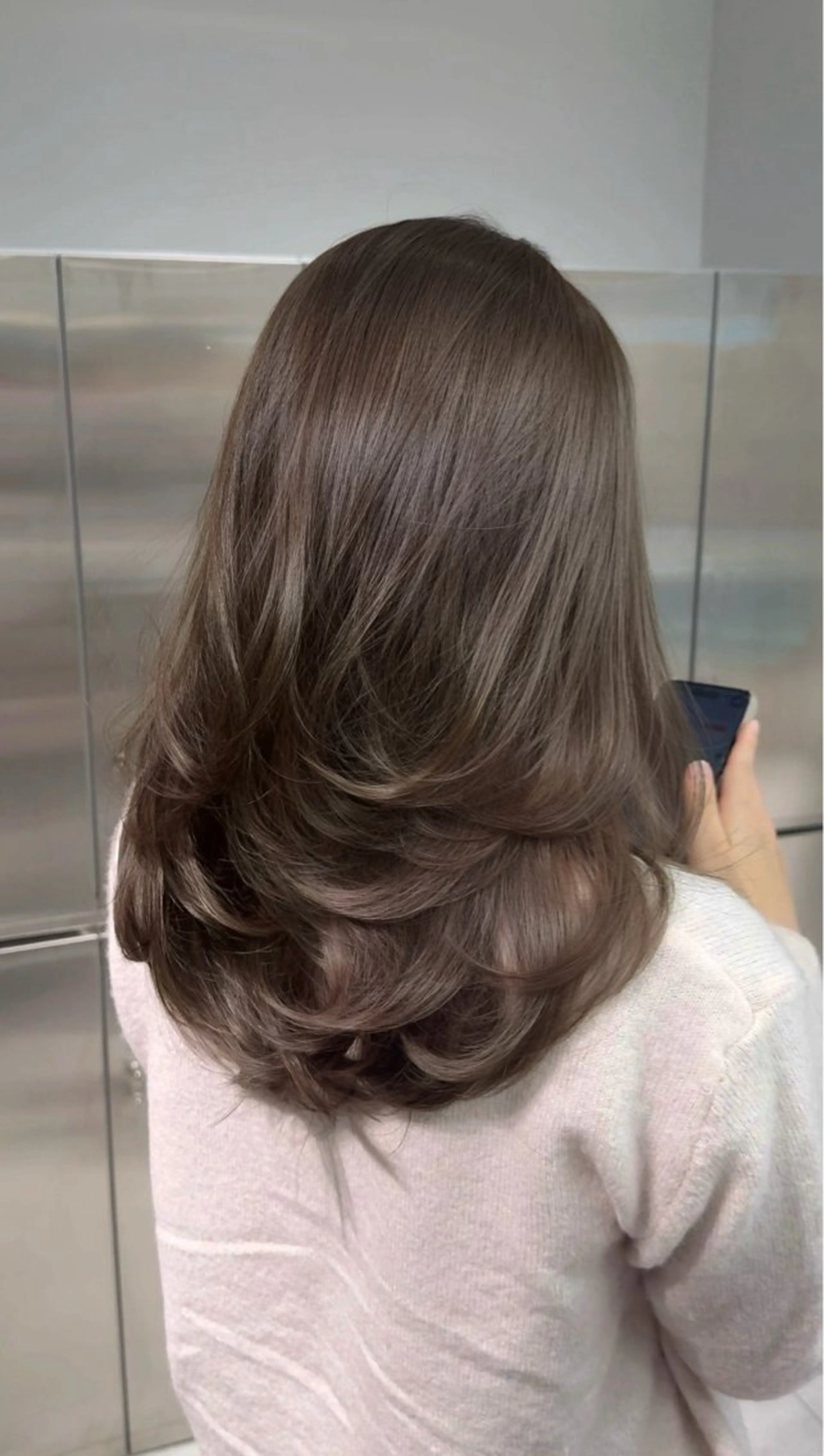 セミロング カラー waka/韓国ヘア /lond uluのヘアスタイル