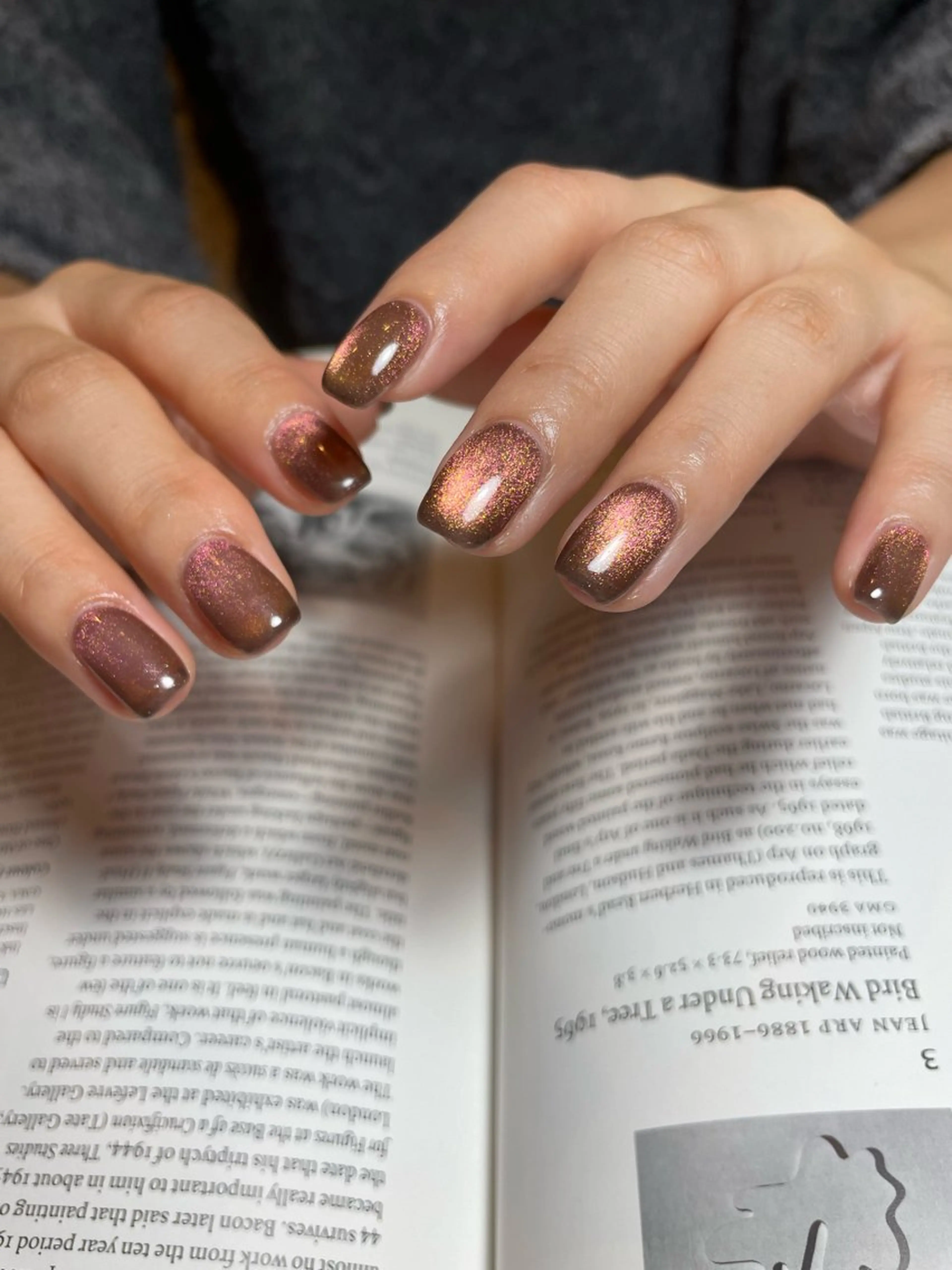 ネイル マグネットネイル ピンク ハンドネイル roof nailのネイルデザイン