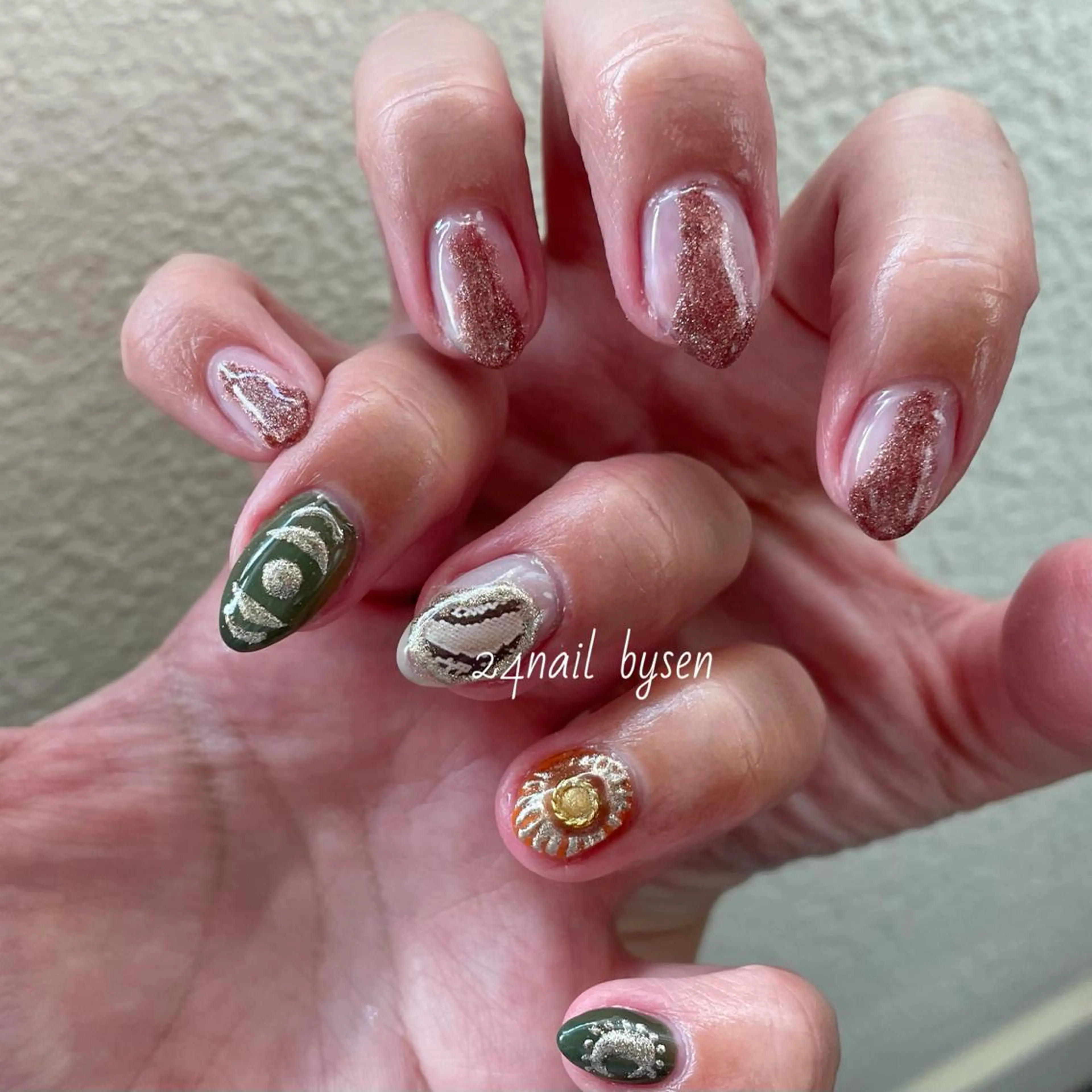 ネイル アートネイル マグネットネイル ニュアンスネイル Atelier by 24nail/Ayaのネイルデザイン