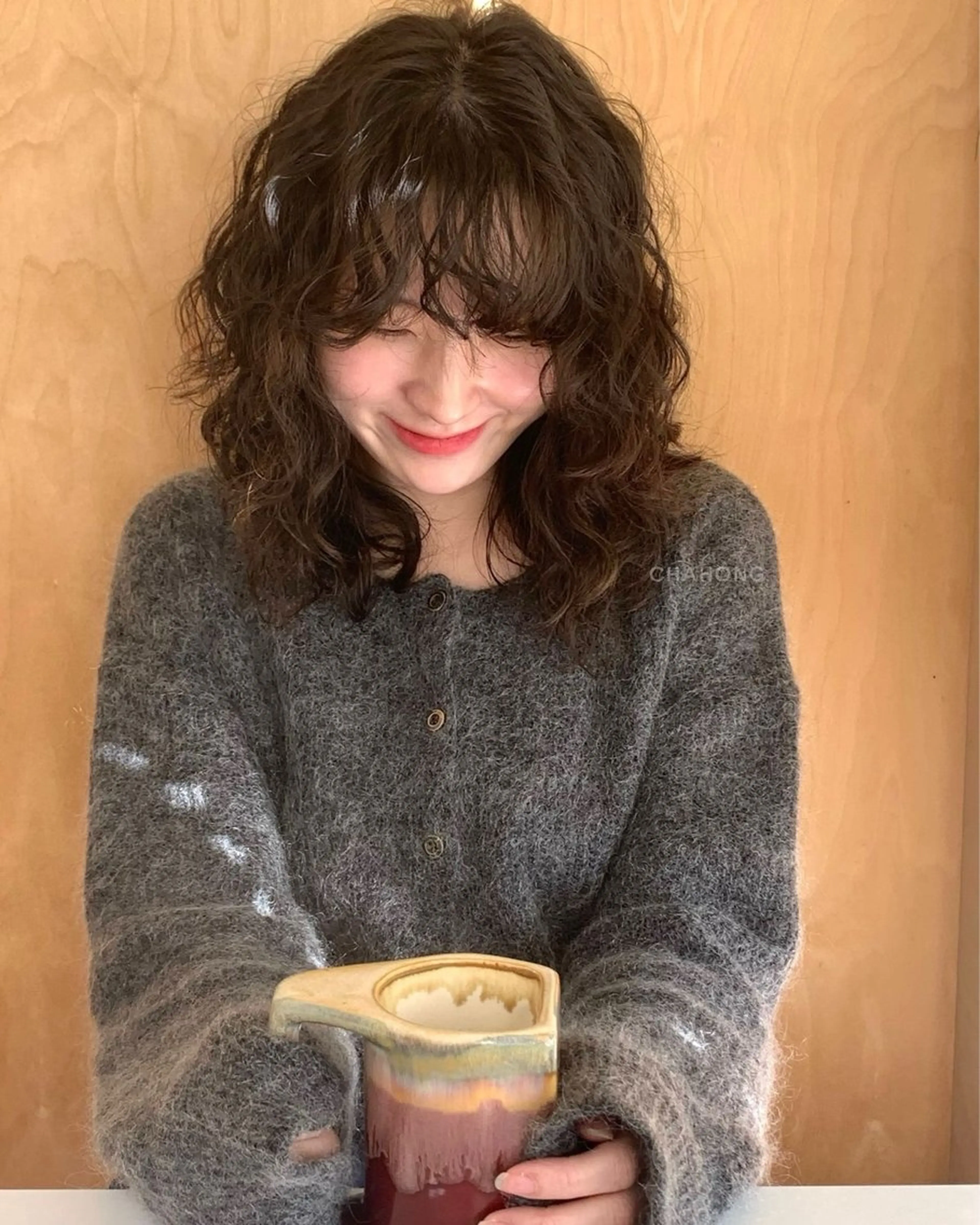 セミロング パーマ セミロングパーマ Naru┆川西能勢口 ┆髪質改善のヘアスタイル