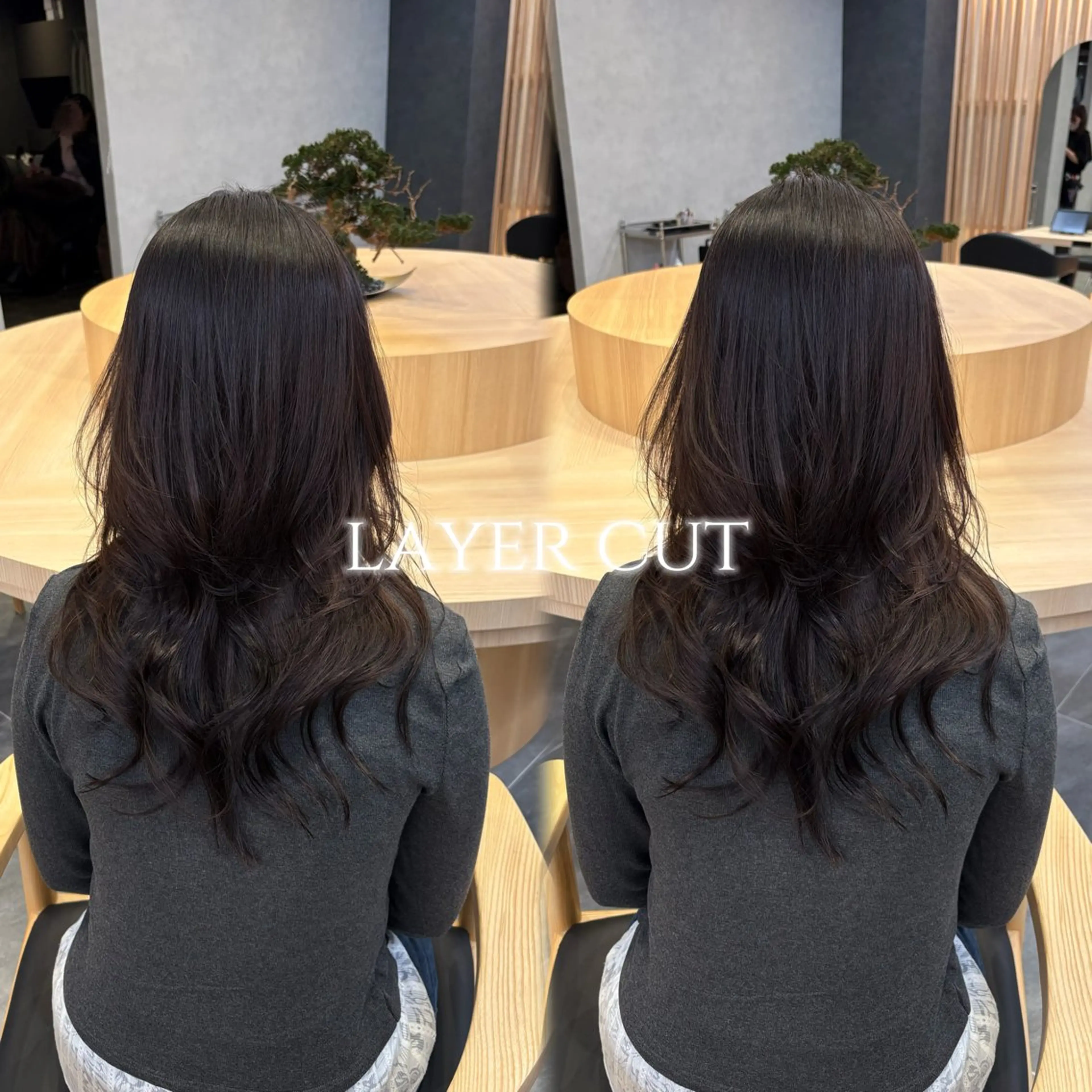 セミロング カラー カット ヘアカラー トリートメント Ella所属・nana【艶髪】/ レイヤー/縮毛矯正のヘアスタイル