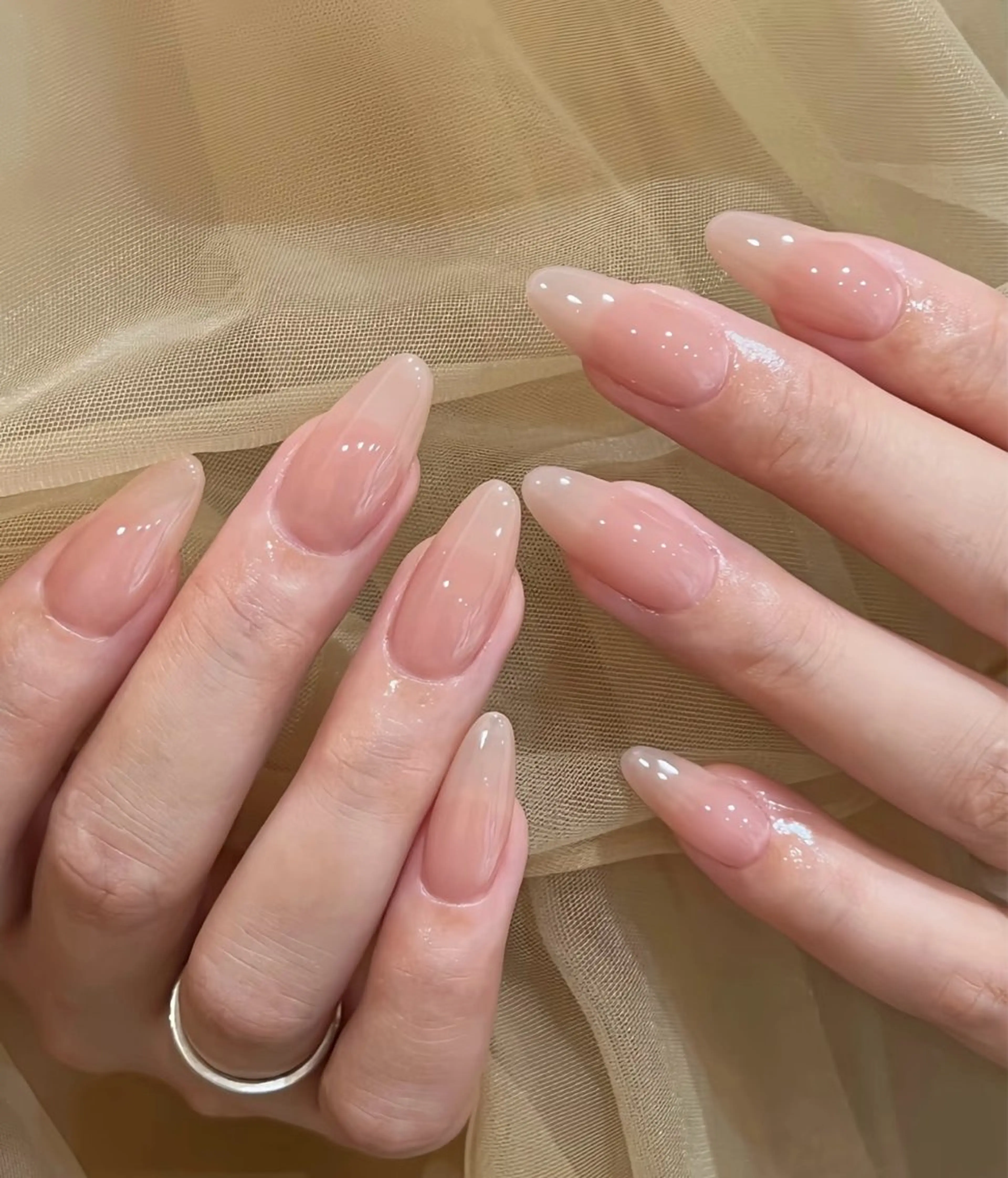 チップ+ジェル長さだしワンカラー🩷の写真