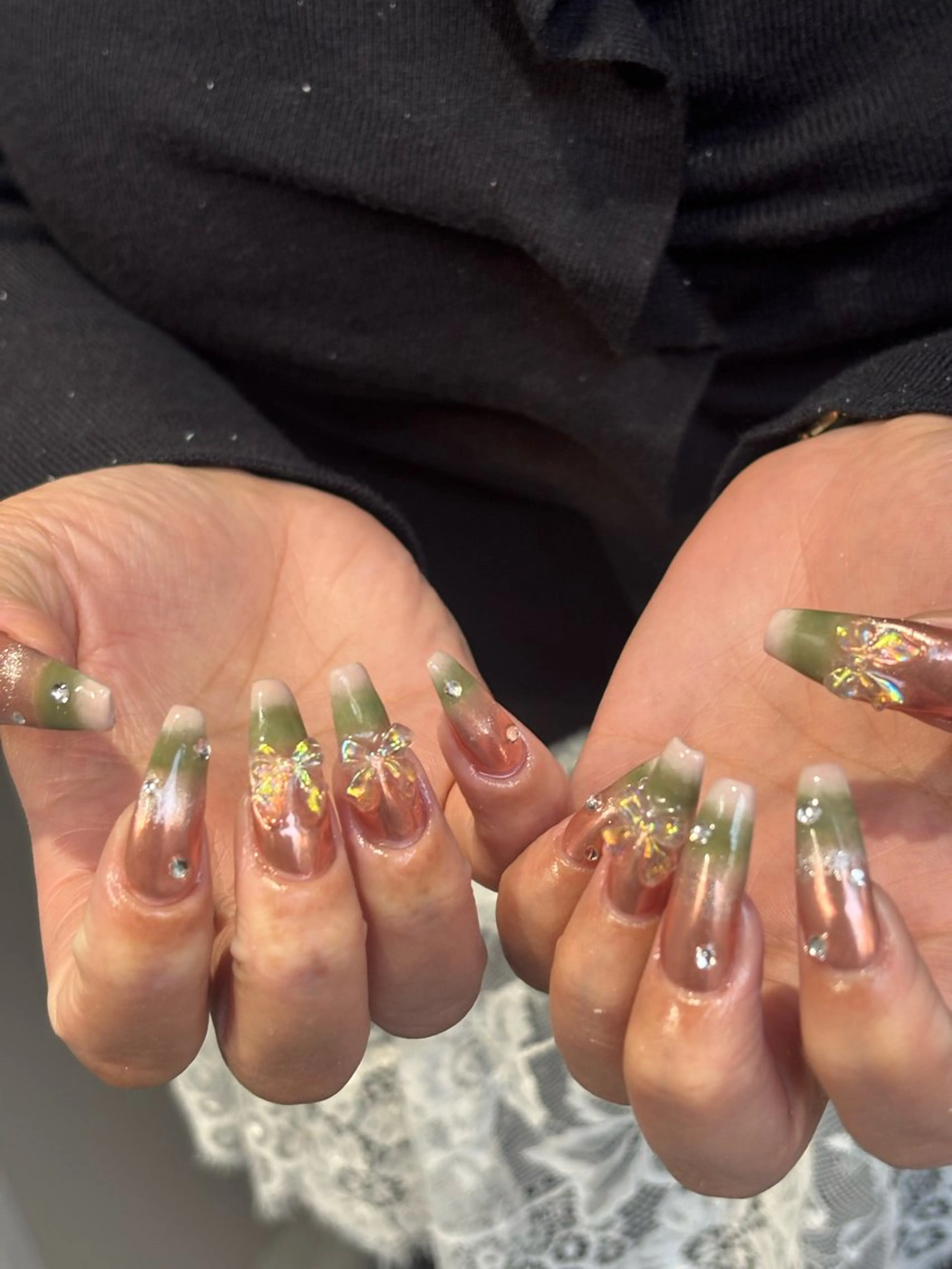 ネイル ロングネイル ハンドネイル MAQUM所属・K. Yukoのネイルデザイン