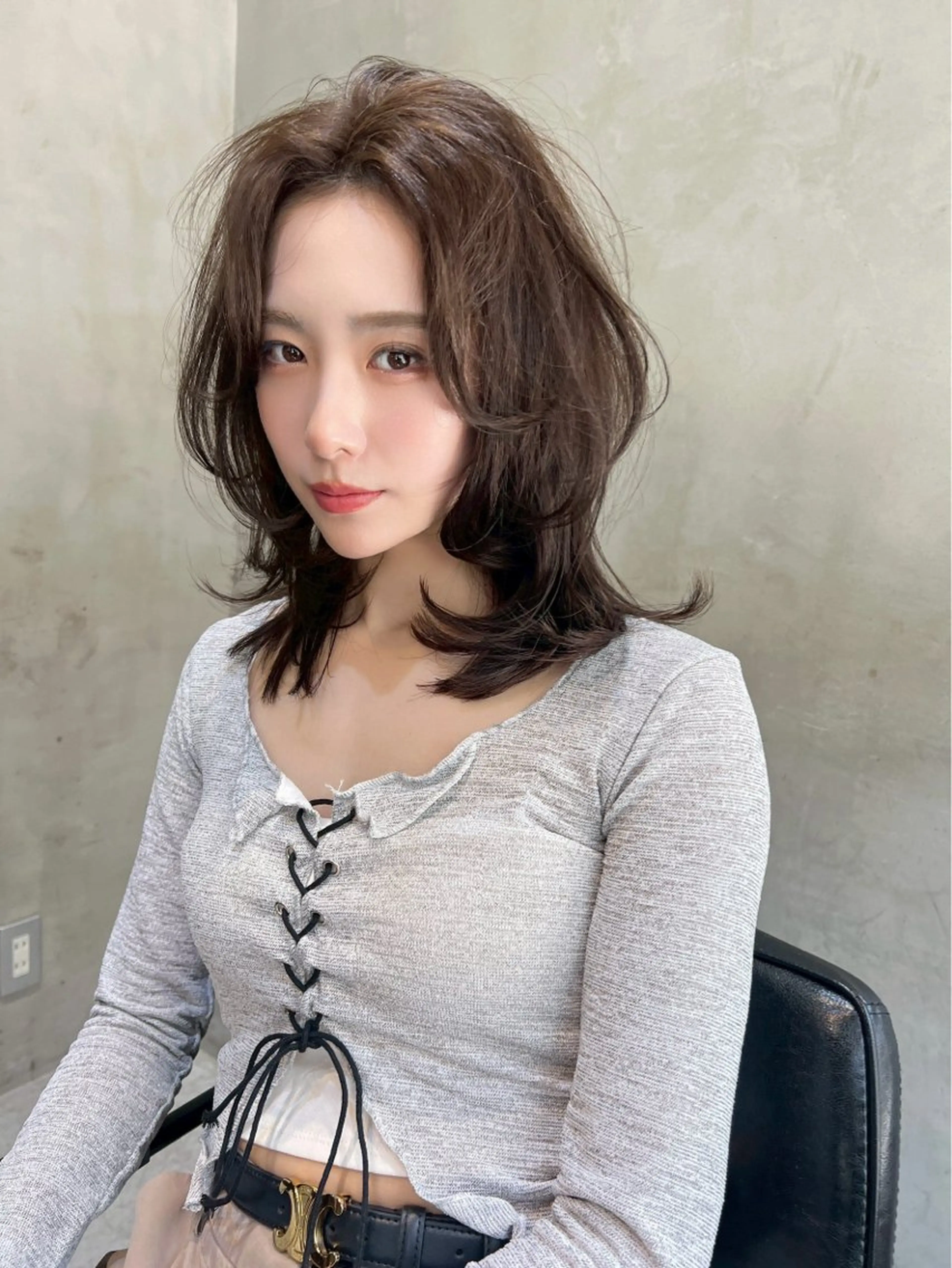 ミディアム 透明感カラー/ 髪質改善/ねねのヘアスタイル