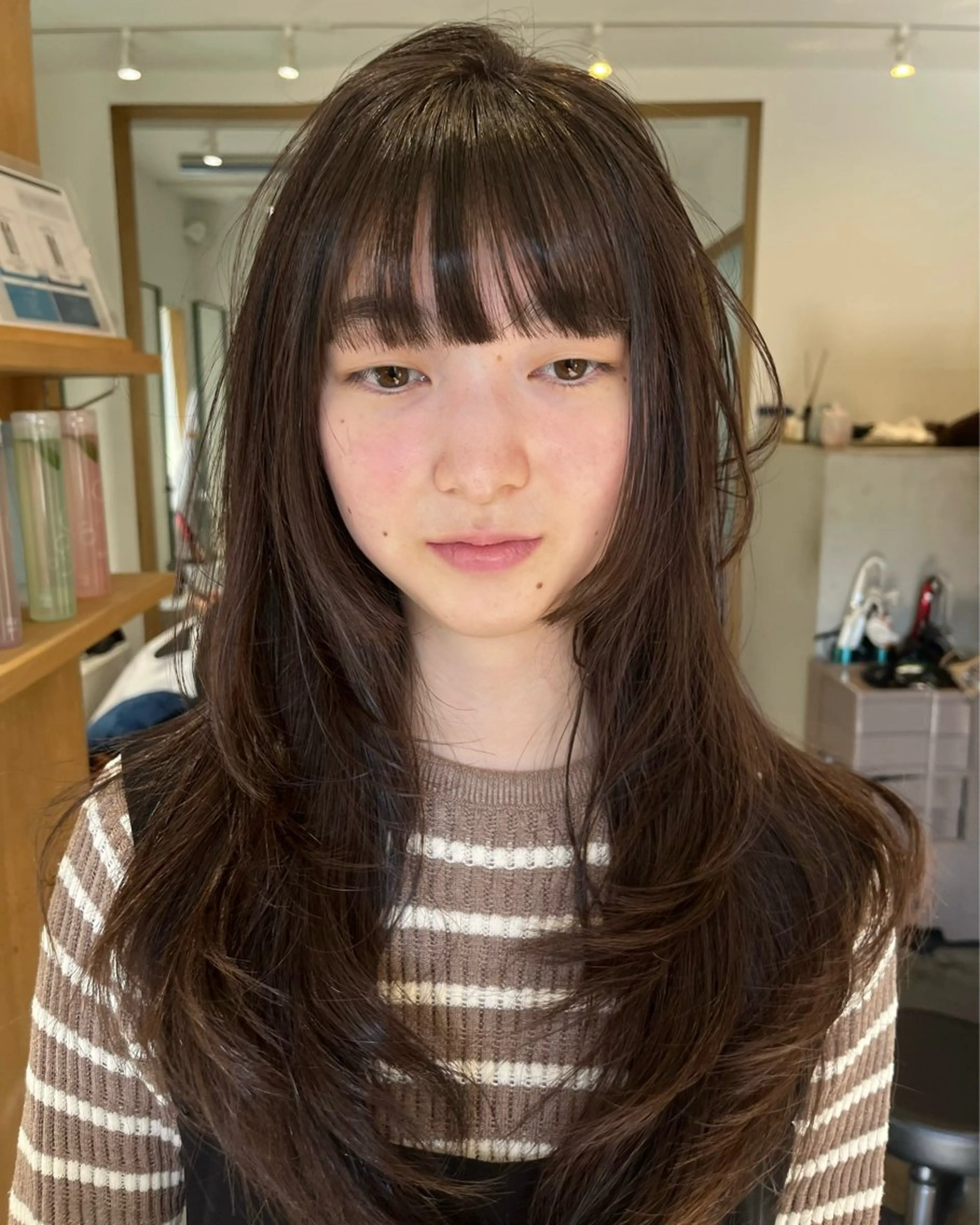 ロング レイヤーカット カット ヘアカラー YUI／レイヤー カット/透明感カラーのヘアスタイル