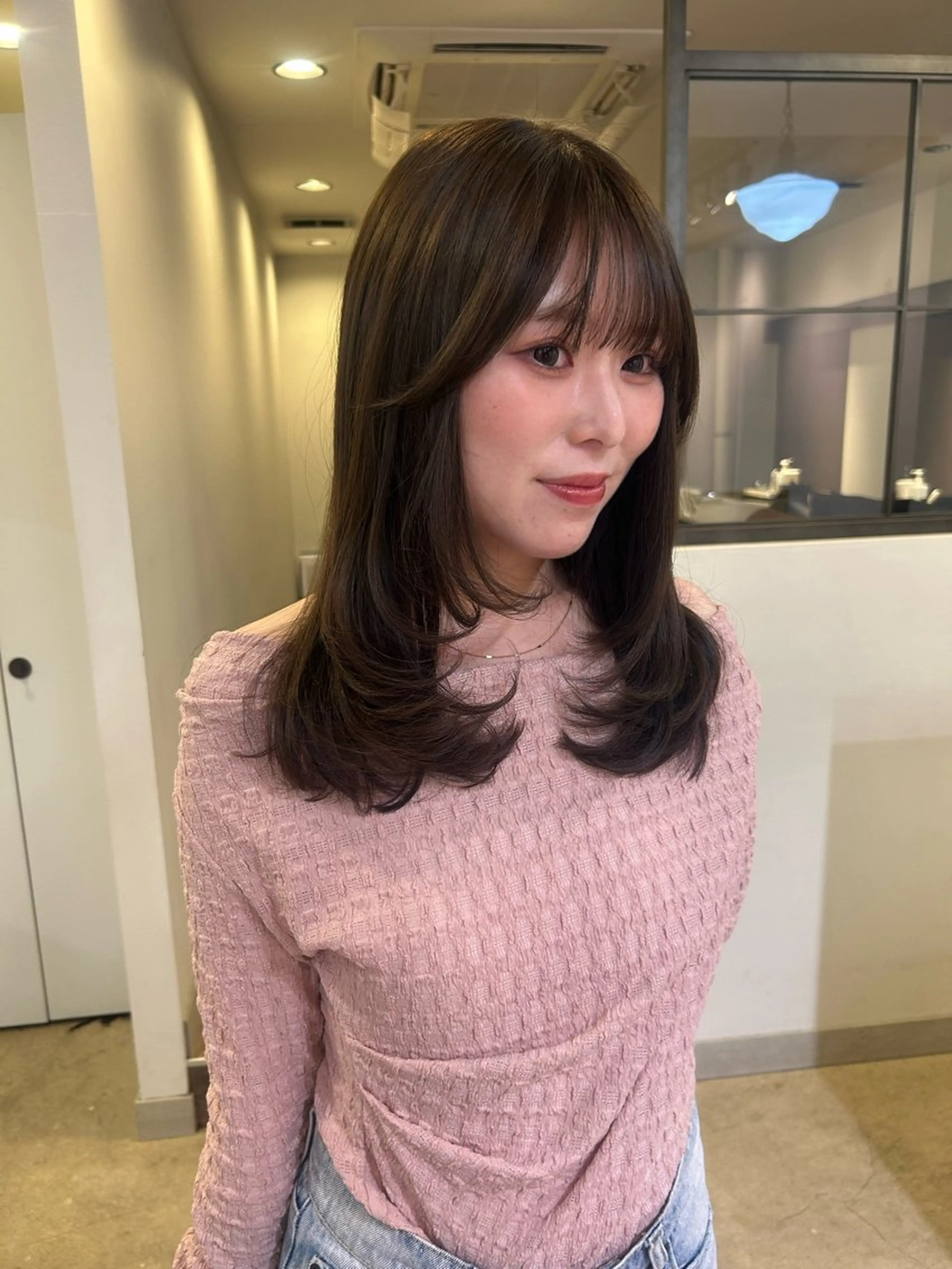 ロング カラー カット ヘアカラー トリートメント 透明感カラー レイヤーカット りなのヘアスタイル