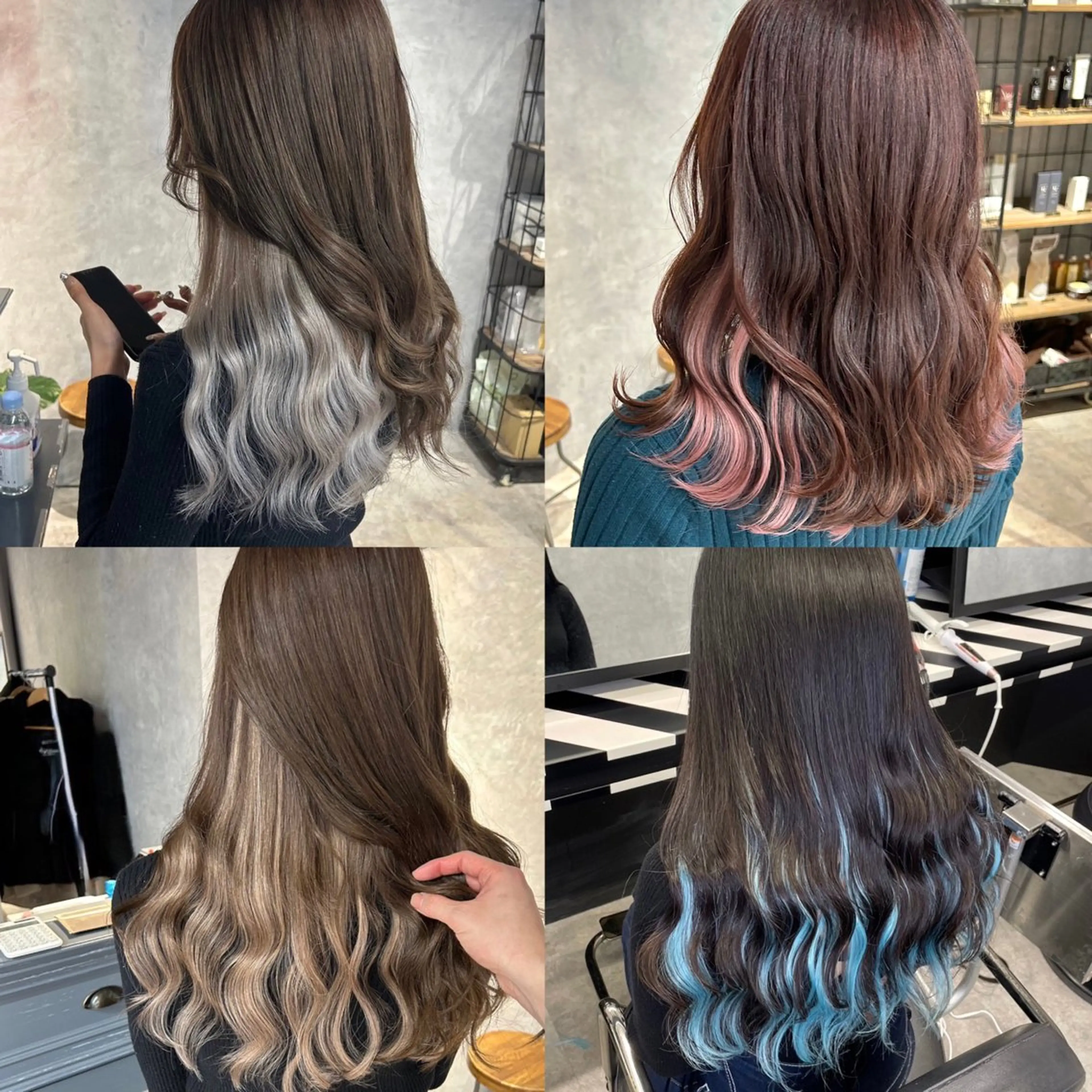 カラー ベージュカラー ブリーチ ケアブリーチ ダブルカラー イヤリングカラー ミルクティーベージュ /ピンク/大阪/堀江のヘアスタイル