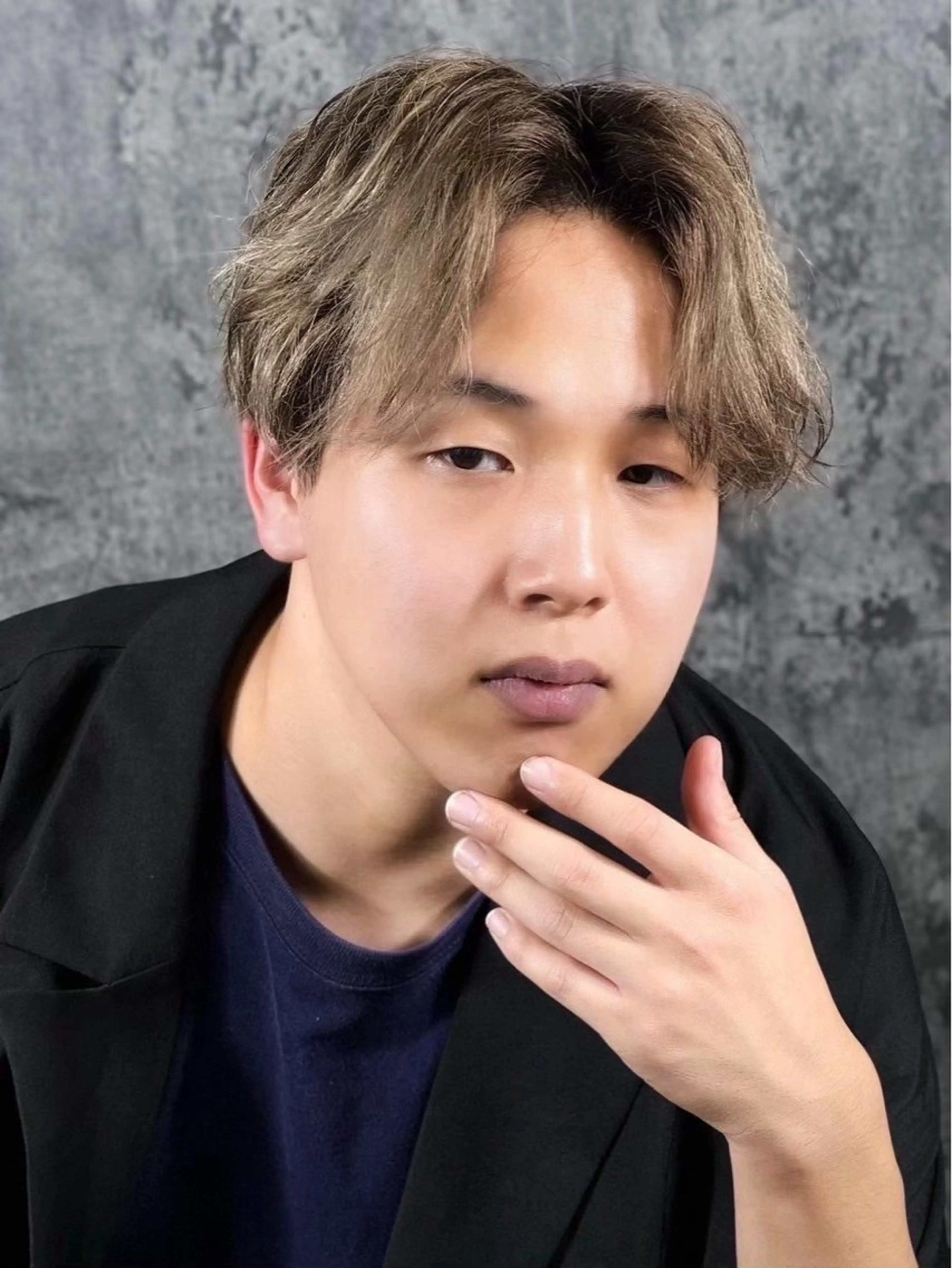 ショート カラー パーマ メンズ 武井 凌のヘアスタイル