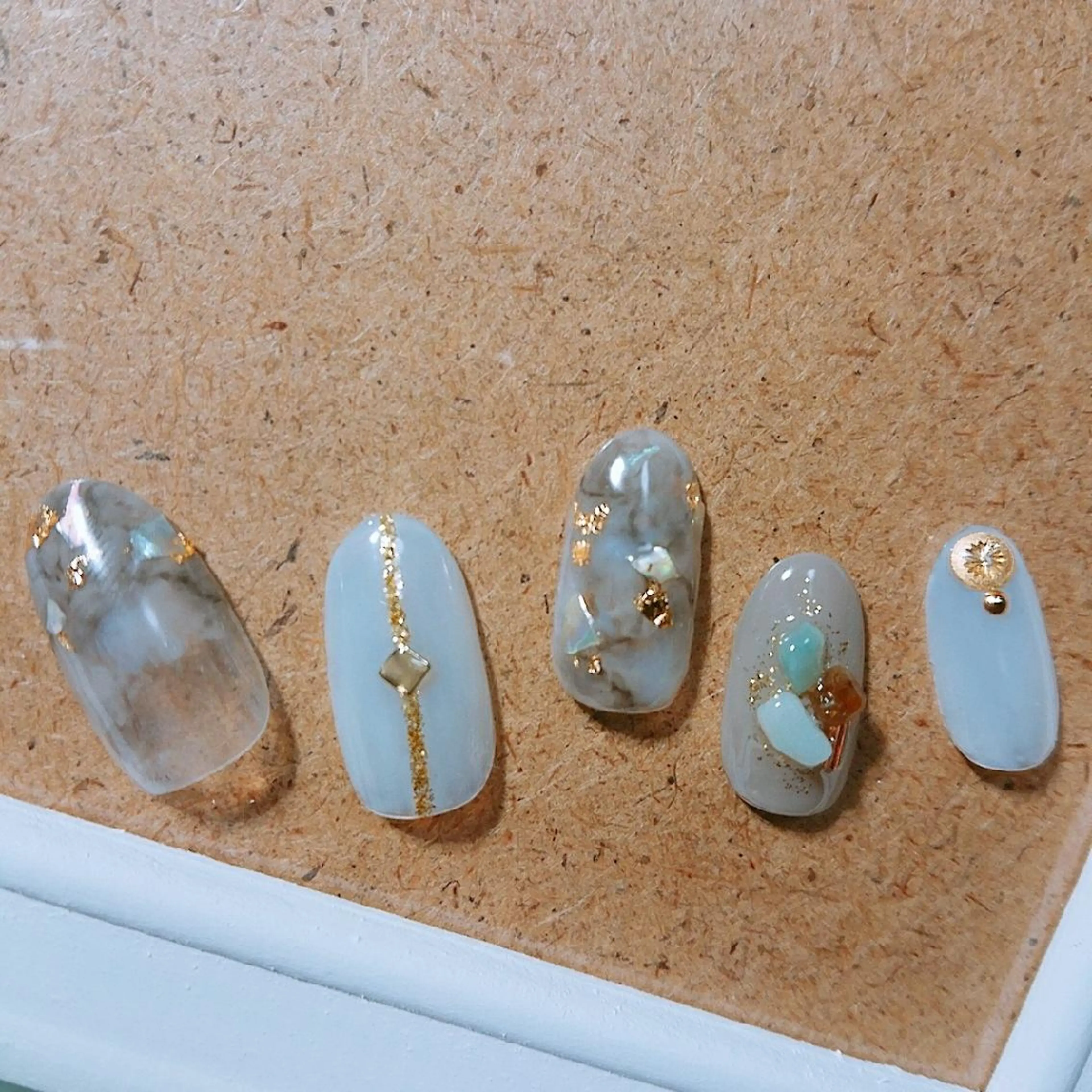 ネイル 大理石ネイル(マーブル) QULEONAIL所属・大城 裕麻のネイルデザイン