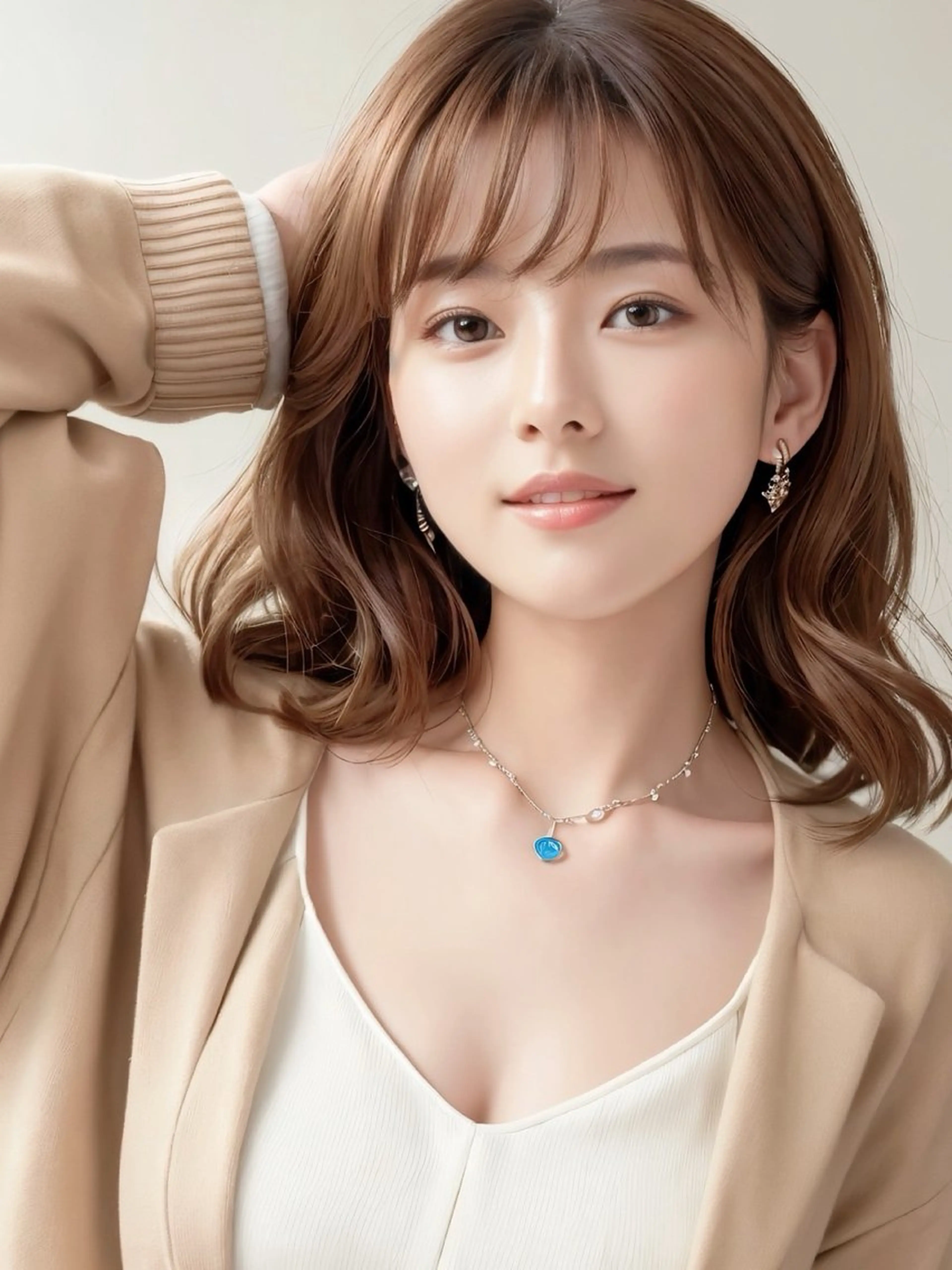 ミディアム カラー トリートメント カット ヘアカラー トリートメント 艶カラー/縮毛矯正／ 鴨川育弥のヘアスタイル