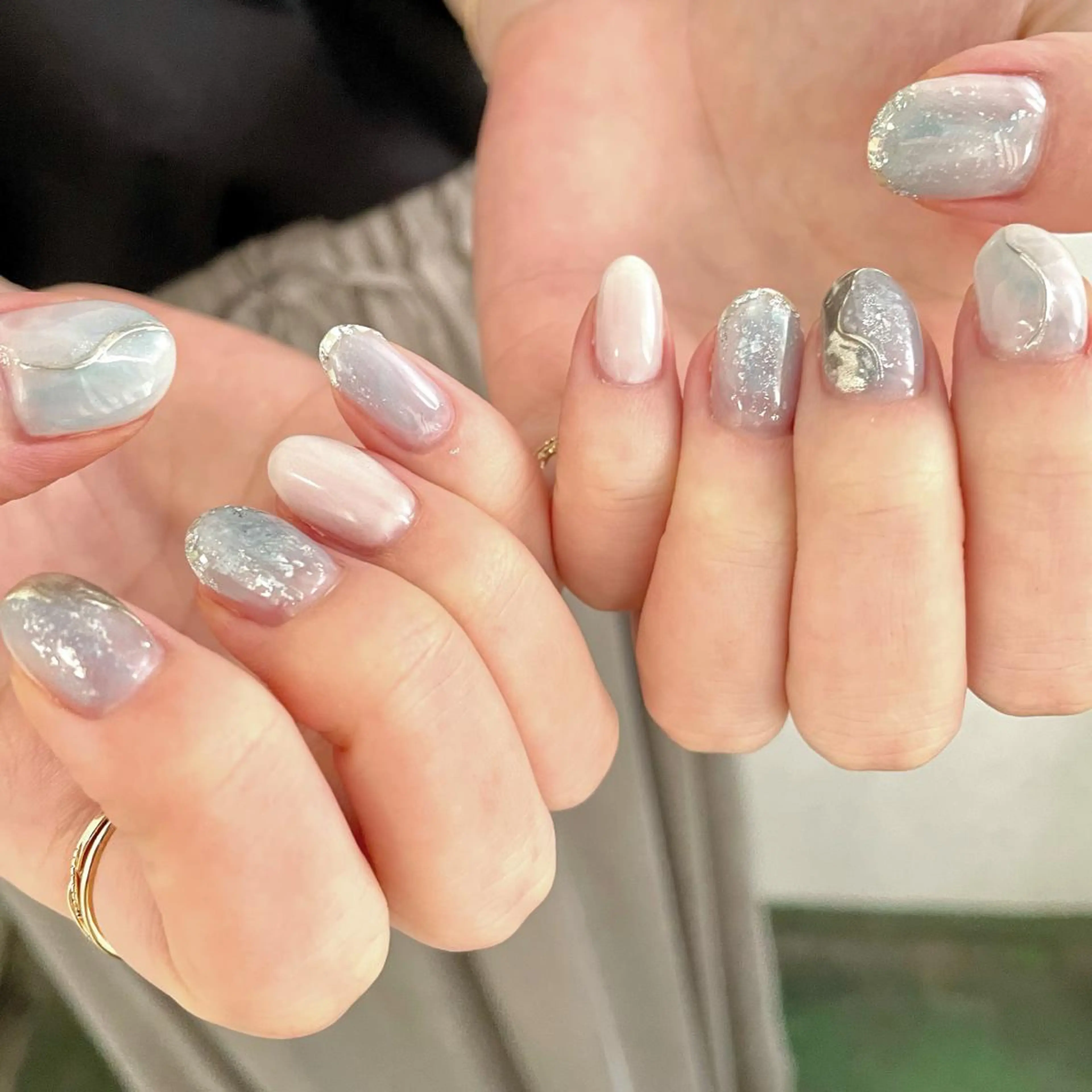 ネイル ブルー cachette mのネイルデザイン