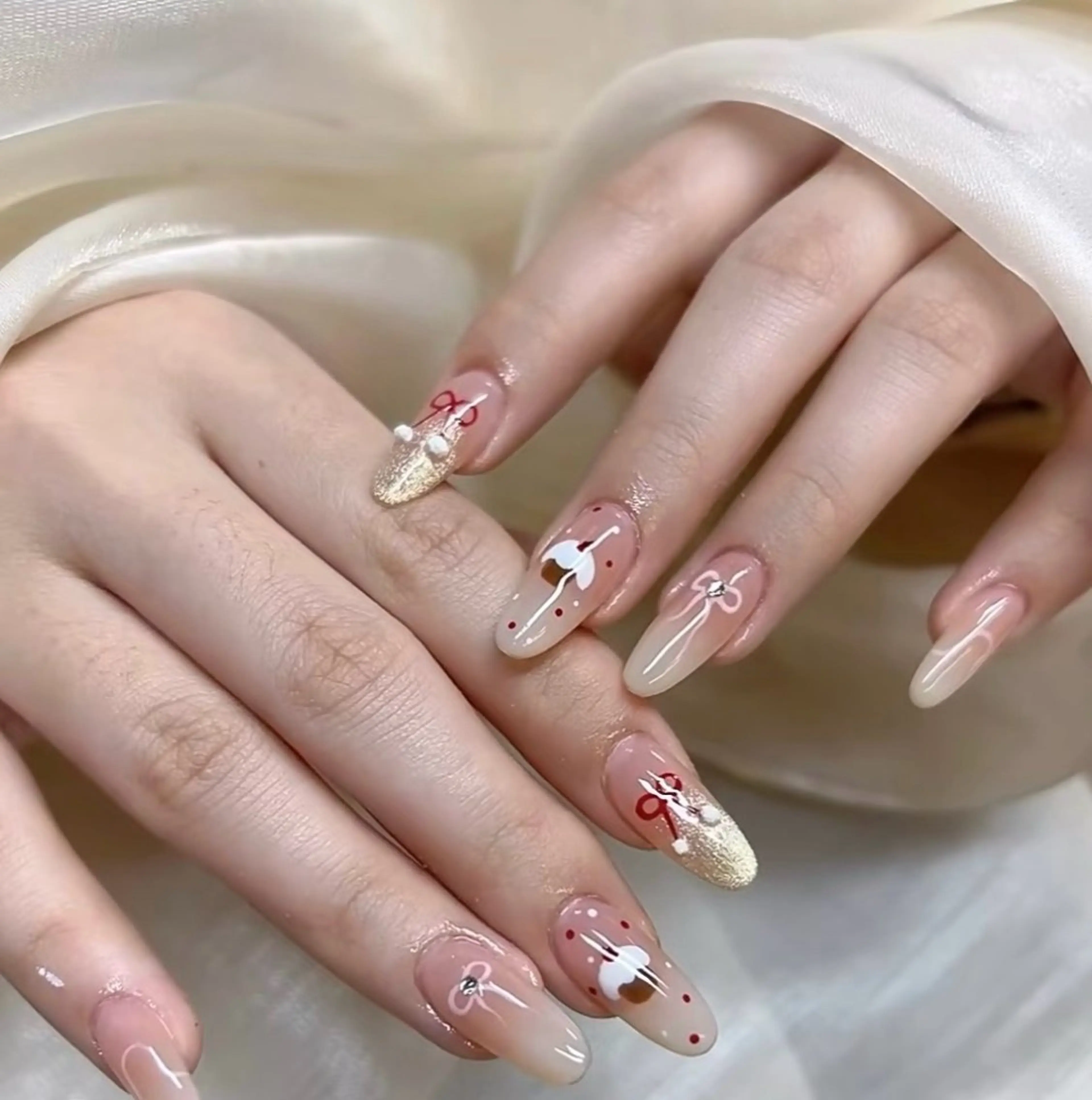 ネイル アニマル柄 チークネイル 成人式 フラッシュネイル フットネイル ハンドネイル 長さだし/持込/ ins風ネイル/Umのネイルデザイン