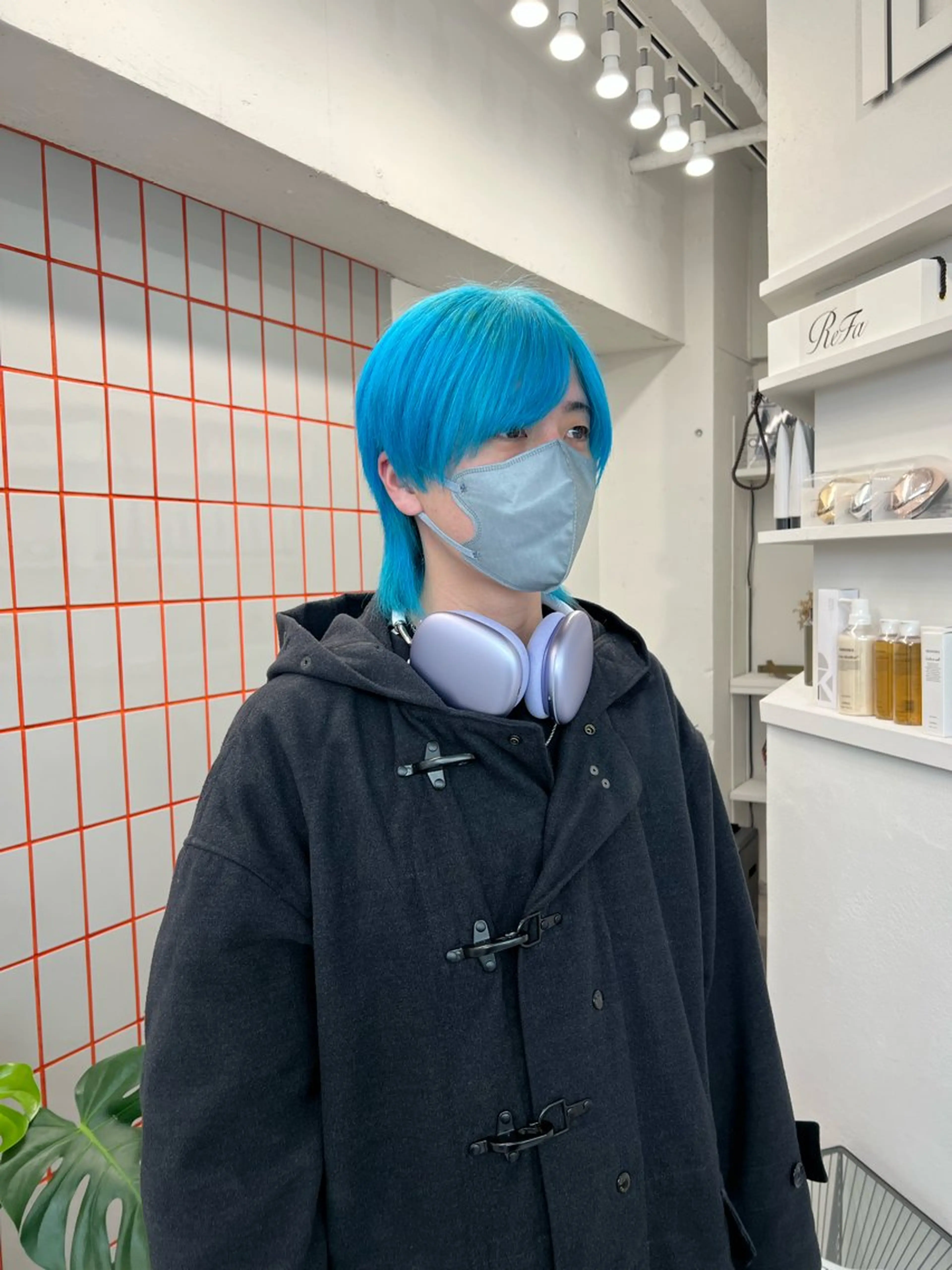 カラー メンズ ブルーカラー ヘアカラー 透明感ハイトーン🐩 渋谷/yumekaのヘアスタイル